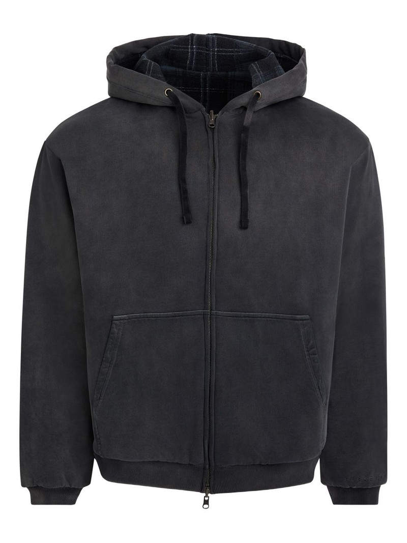 GUESS USA plaid zip sweatshirt outlook