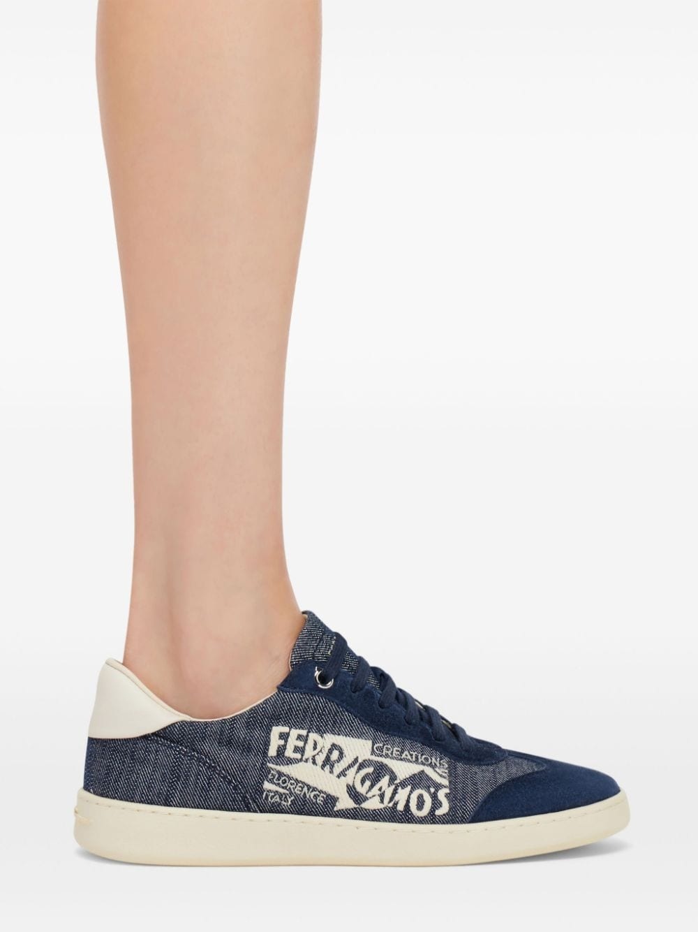 logo-print low-top sneakers - 6