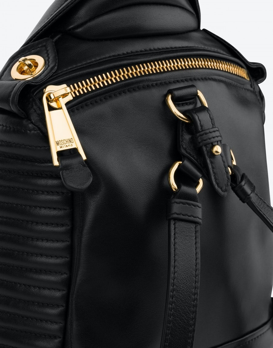 BIKER BACKPACK IN NAPPA LEATHER - 4