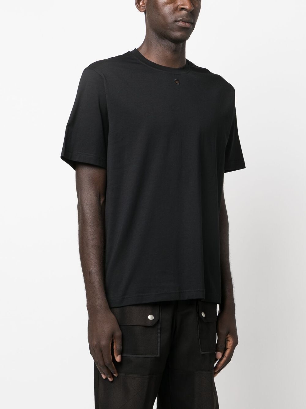 eyelet-detail cotton T-shirt - 3