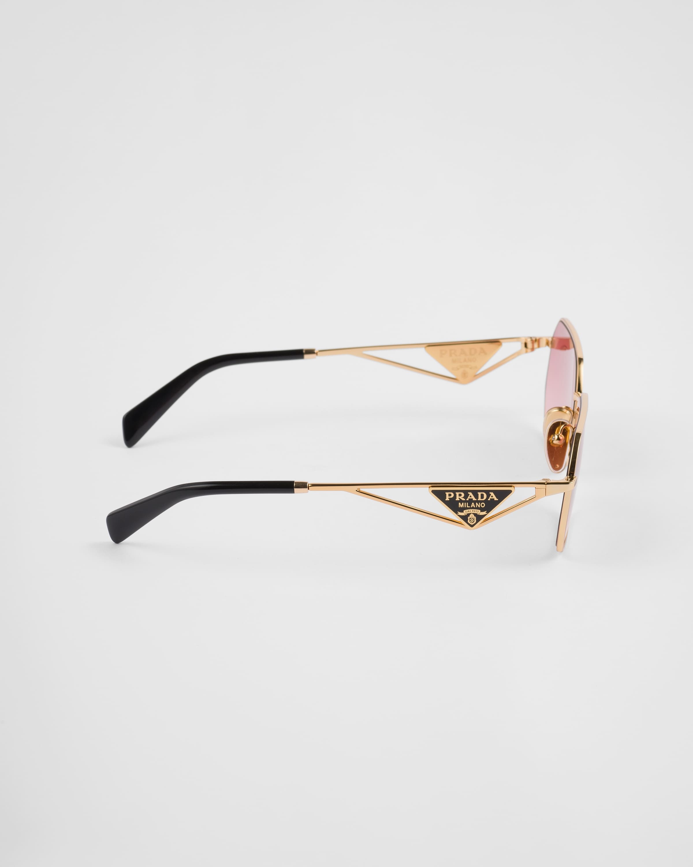 小物 PRADA sunglasses gold logo cateye y2k Prada Yellow SPR 21Q Crystal Cat Eye Sunglasses 56-18-140 No