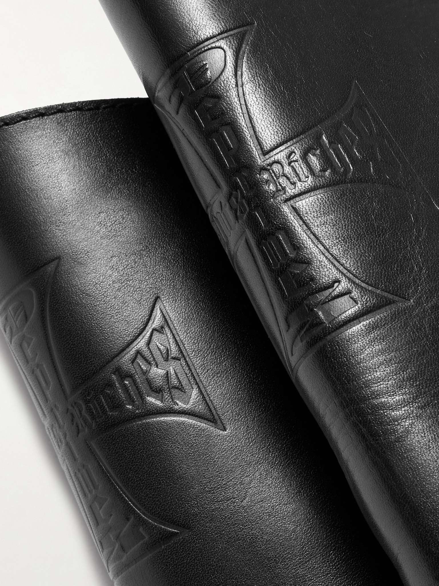 Logo-Embossed Leather Boots - 6