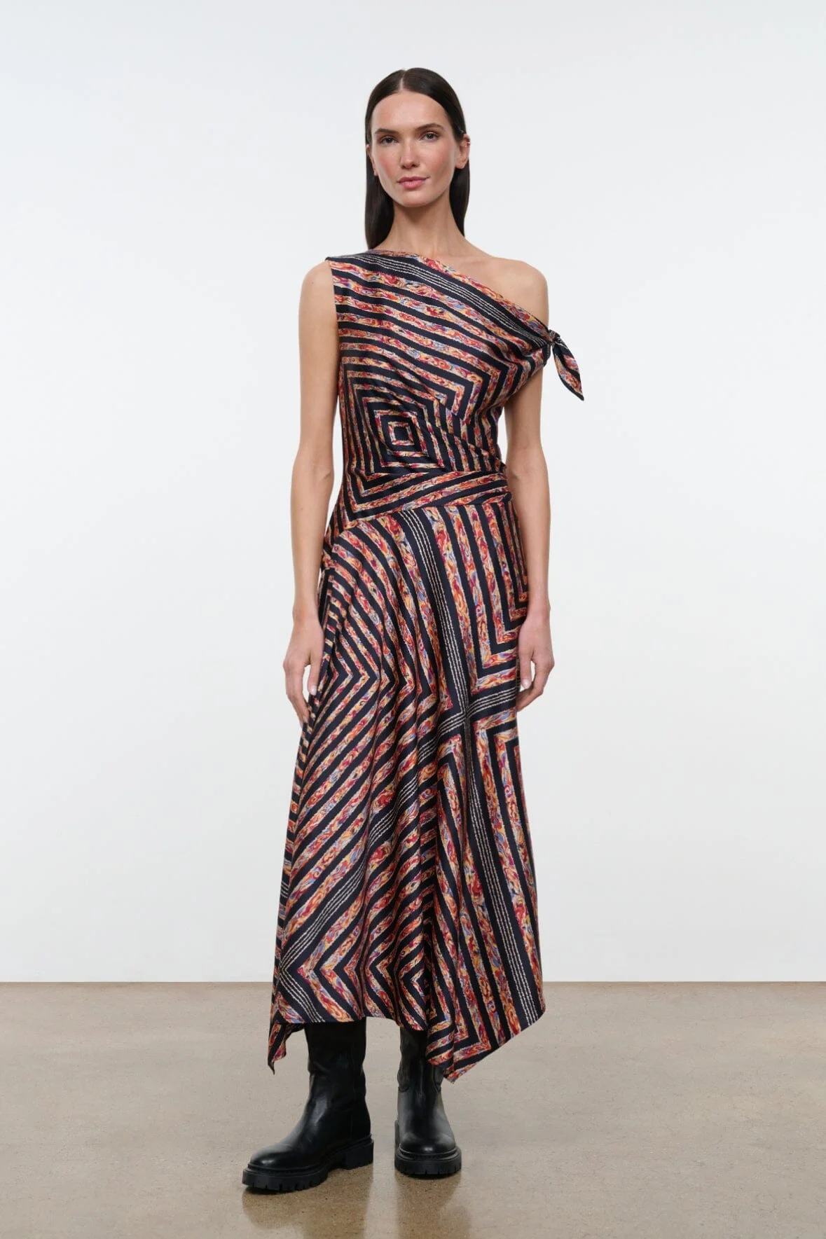 STAUD PORTIA SILK DRESS STUDIO - 1