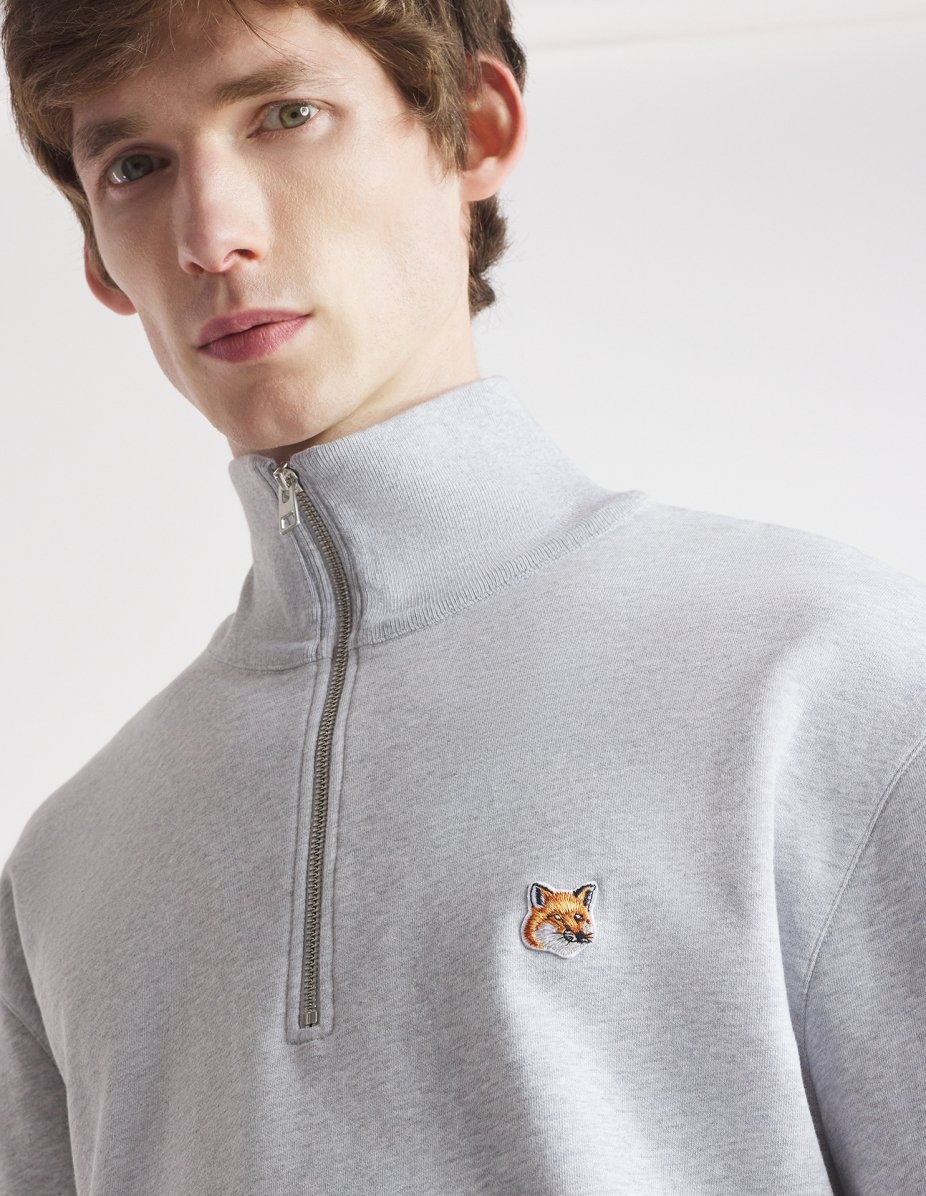 FOX HEAD PATCH COMFORT HALF ZIP SWEATSHIRT - 4