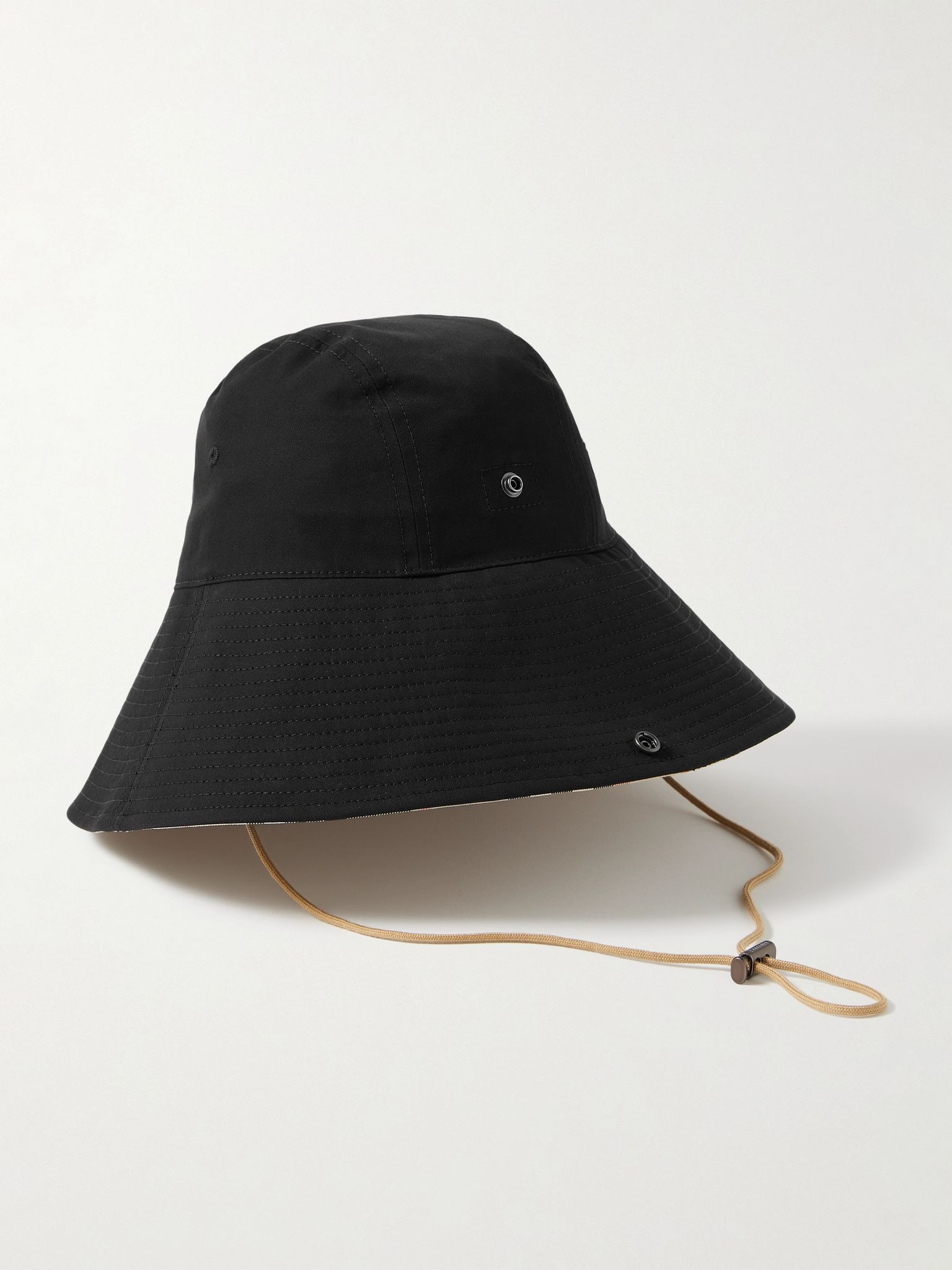 Cotton-gabardine bucket hat Black - 1