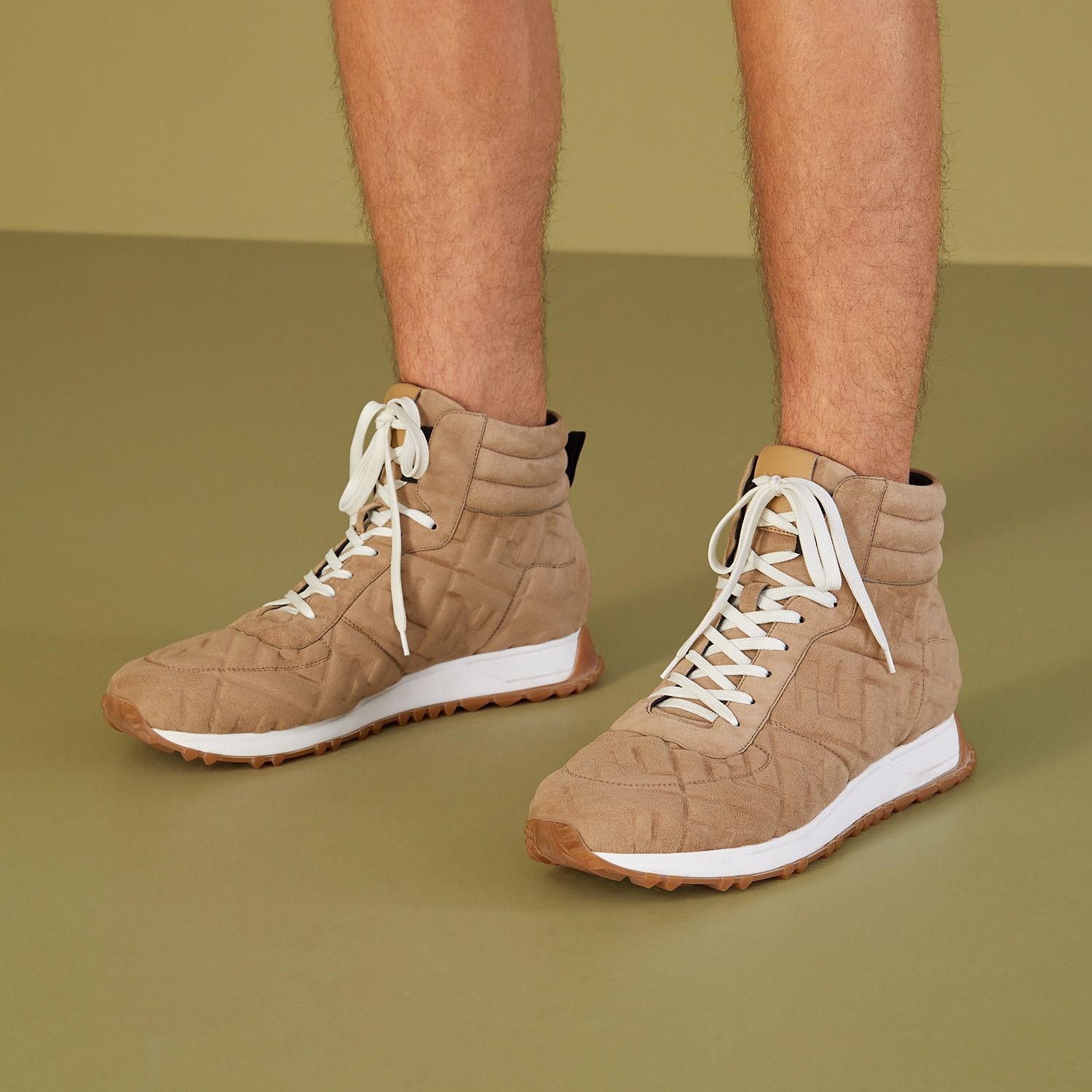 Beige suede high-tops - 5