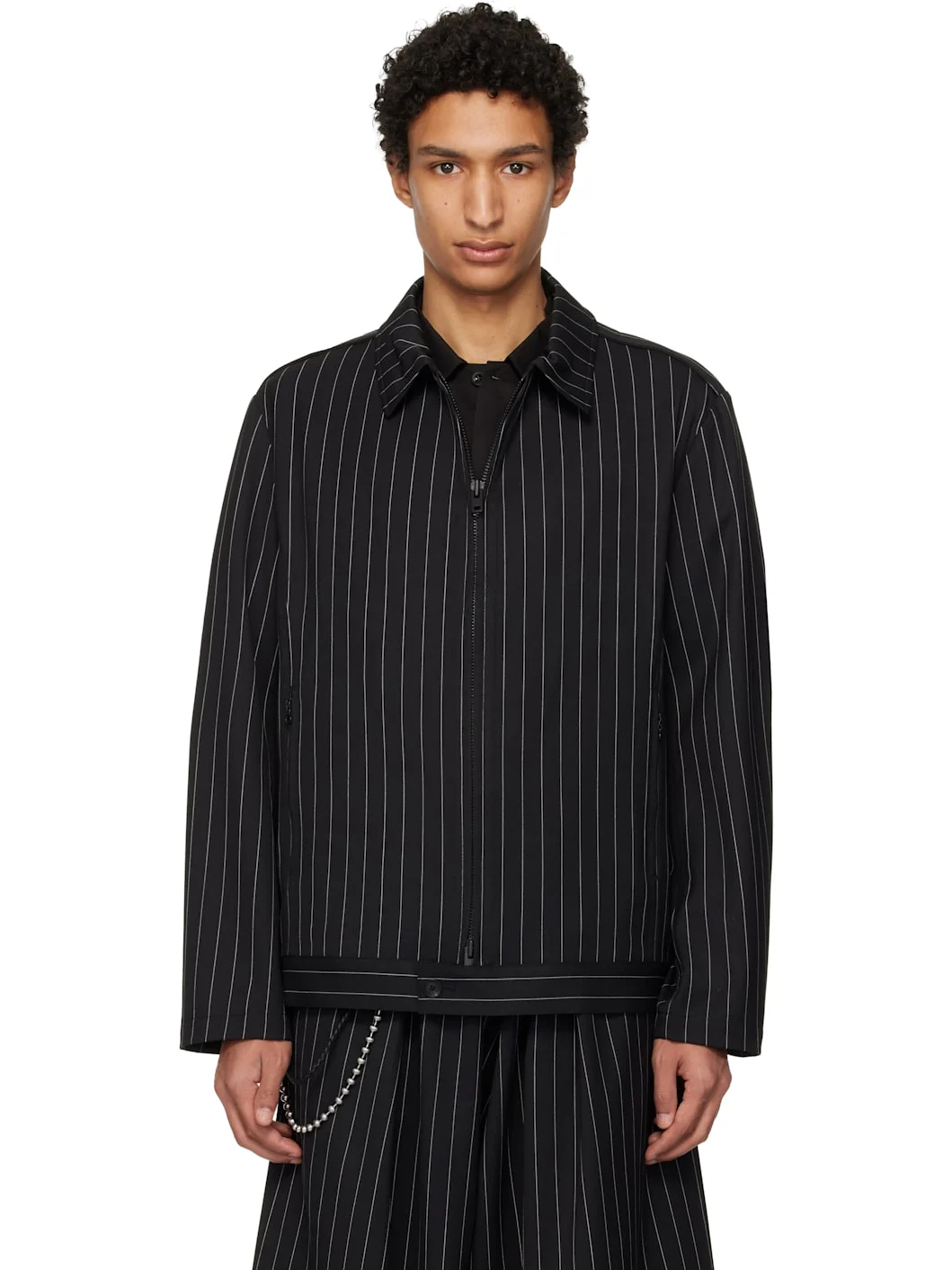 Black Refined Wool UT Blouson Jacket - 1