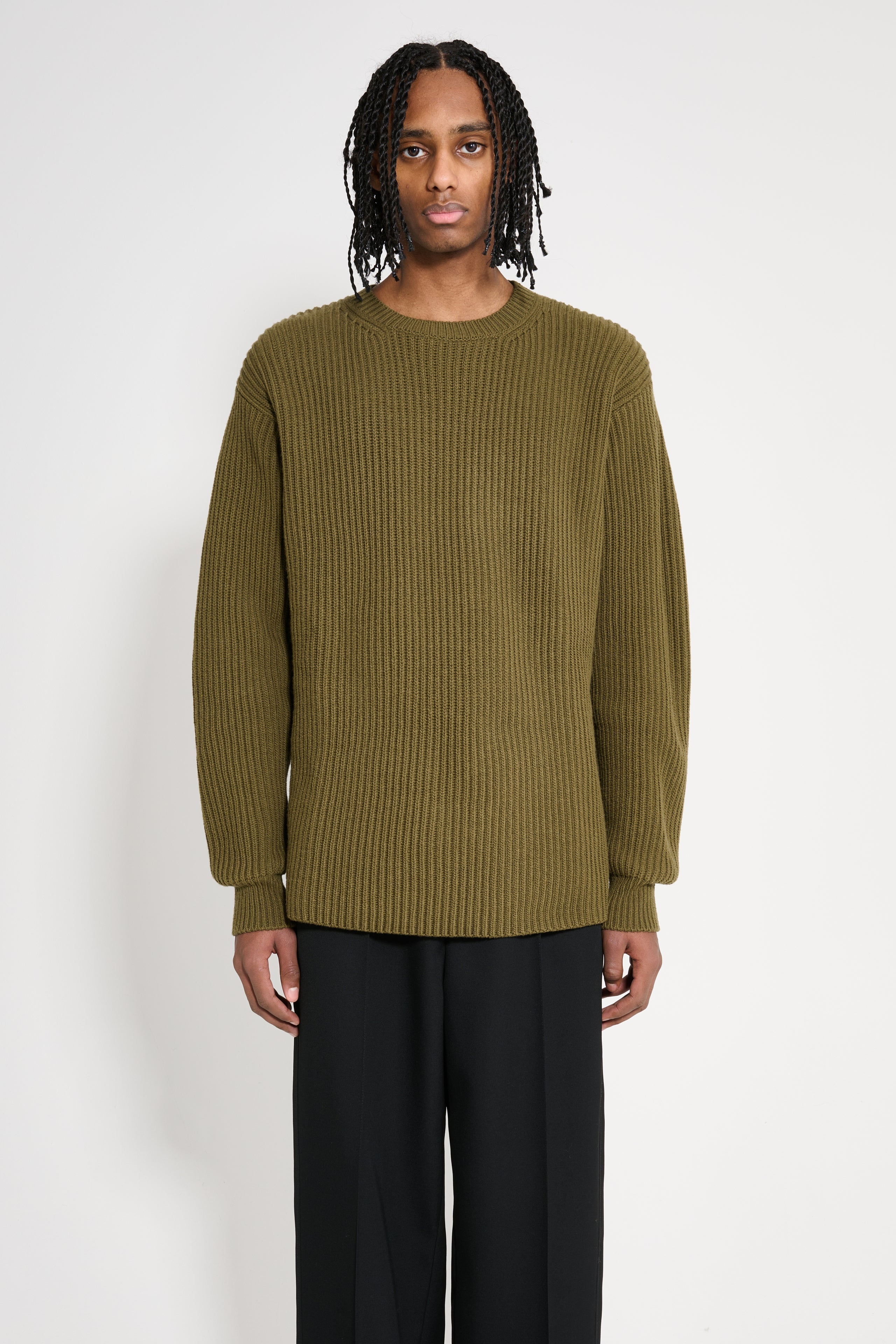 JIL SANDER+ LONG SLEEVE JUMPER THYME GREEN - 1