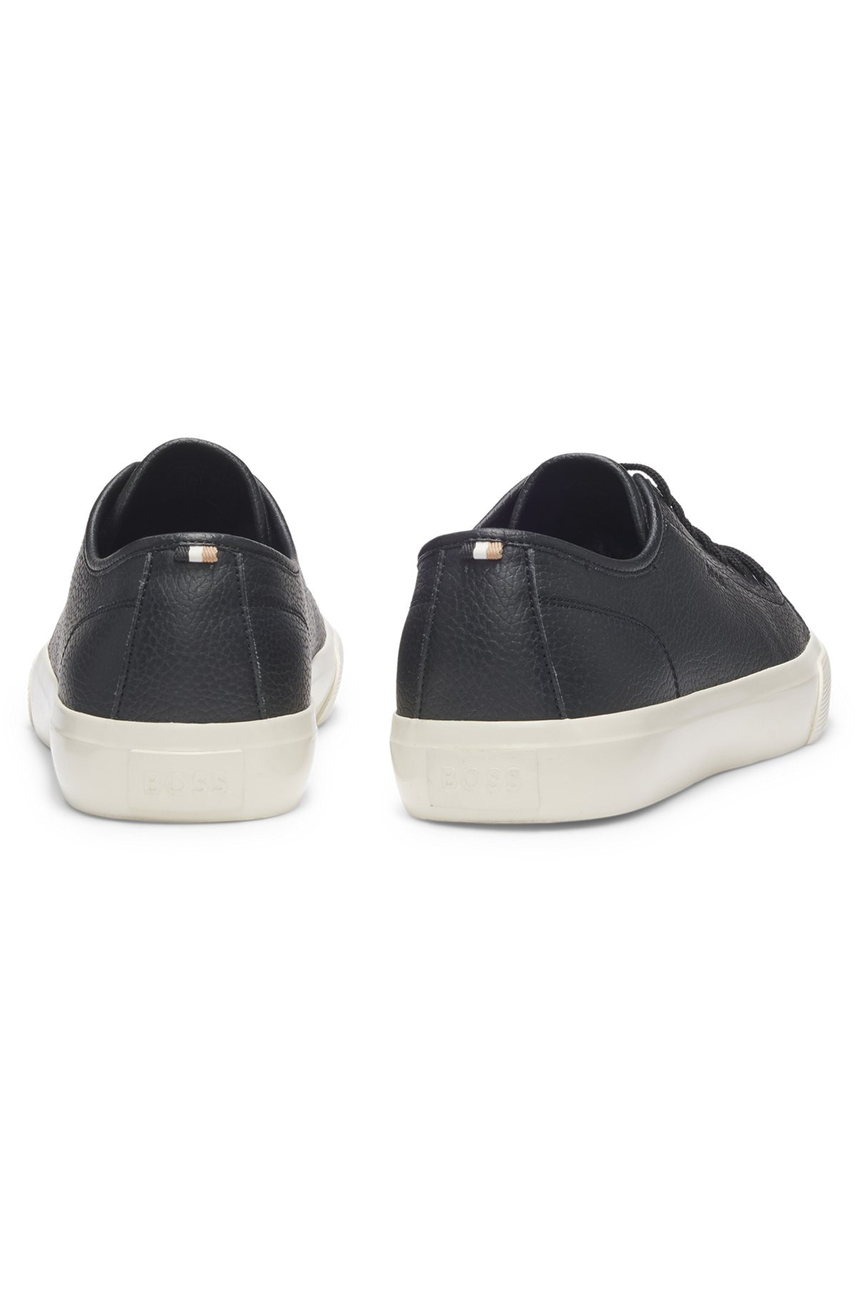 LOW-TOP TRAINERS IN GRAINED FAUX LEATHER - 5
