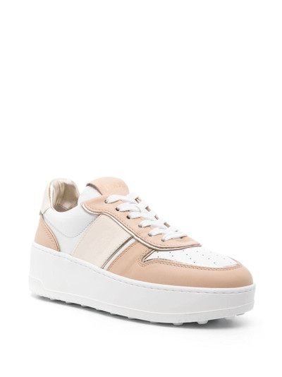 Tod's panelled low-top leather sneakers outlook