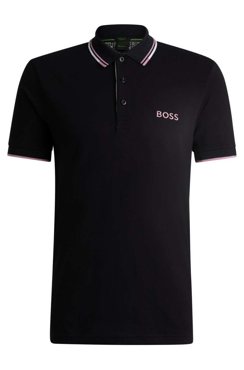 POLO SHIRT WITH CONTRAST LOGOS - 1