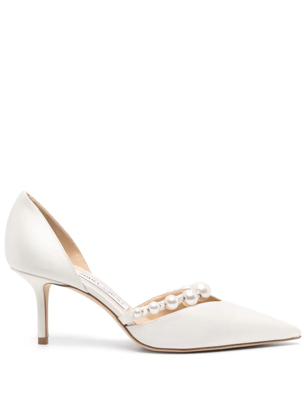 Aurelie 65 satin w/pearls ivory/white - 2