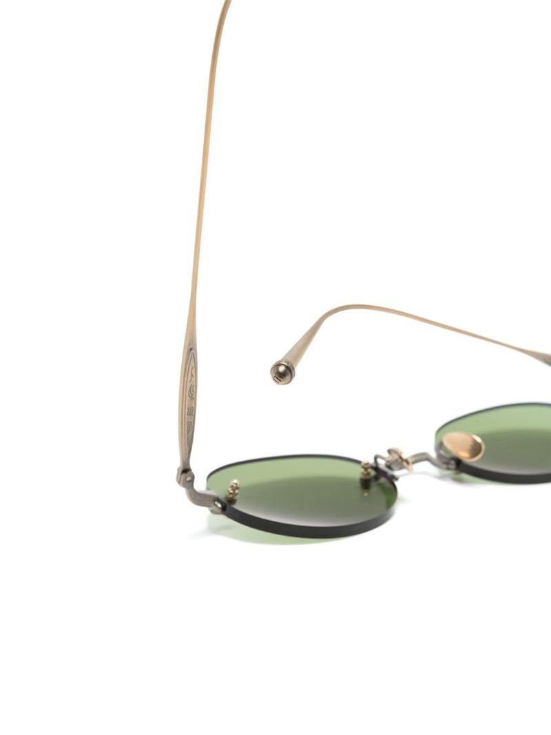 rimless oval-frame sunglasses 3
