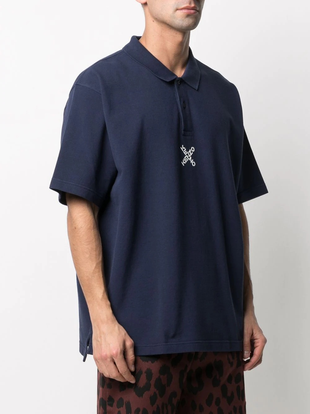 logo-embroidered polo shirt - 3