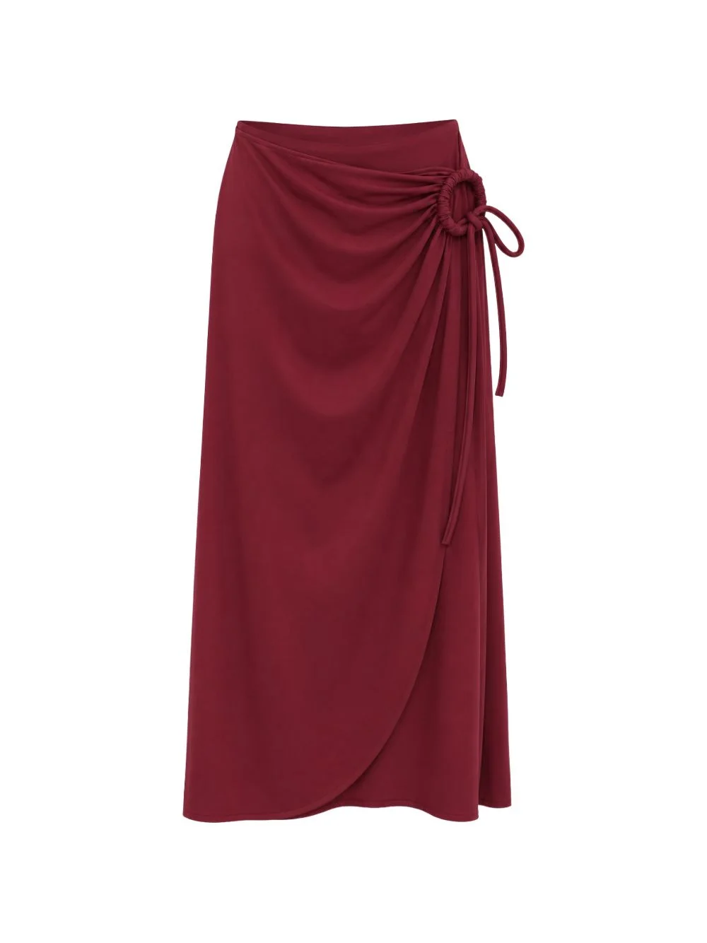 wrap-style midi skirt - 1