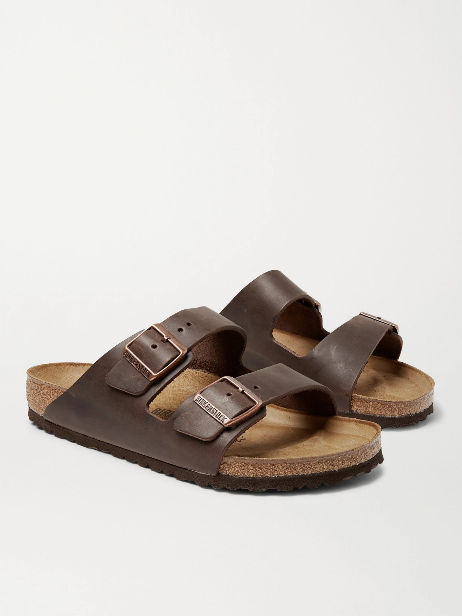 Arizona Oiled-Leather Sandals Dark brown - 3
