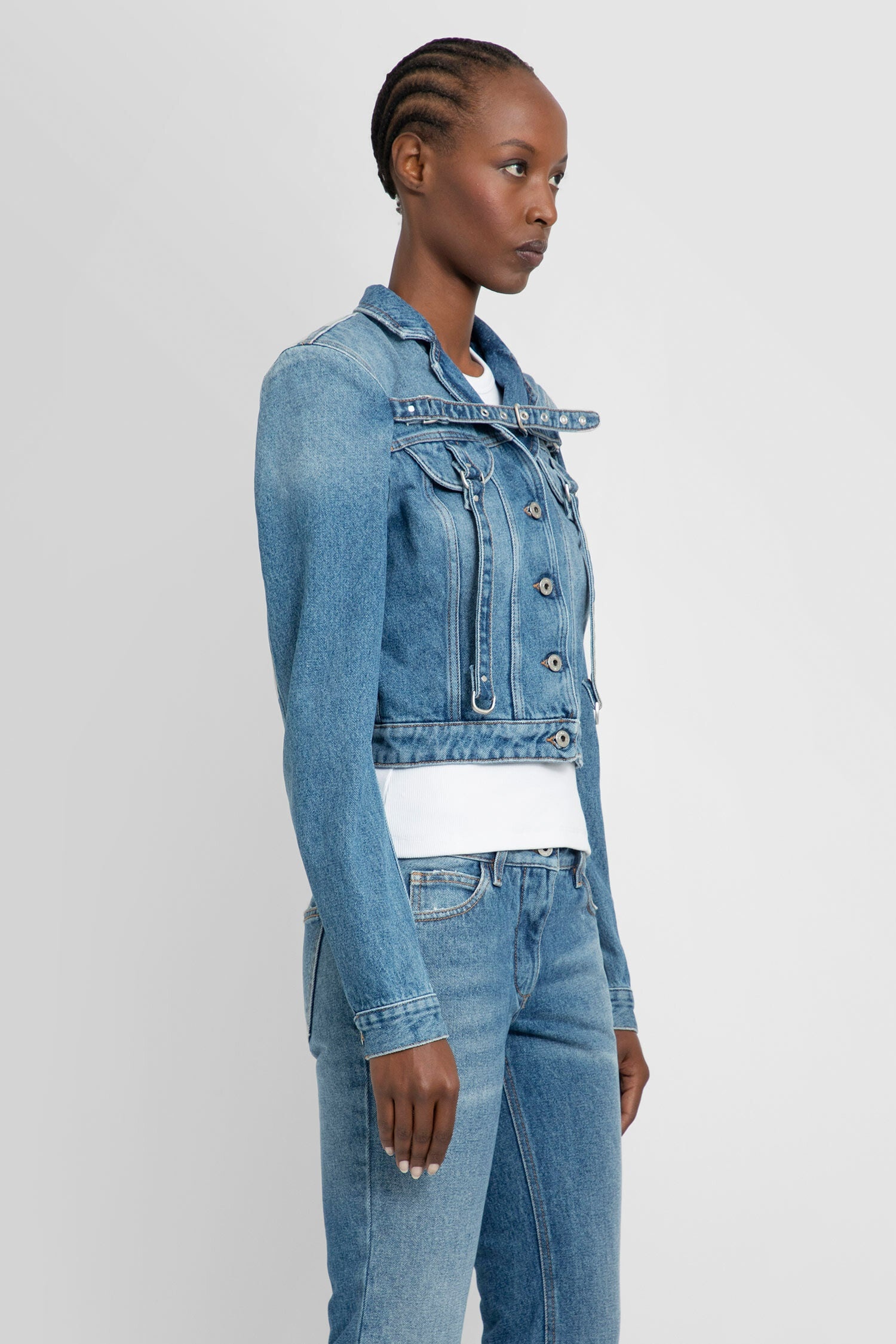 OFF-WHITE WOMAN BLUE JACKETS - 3
