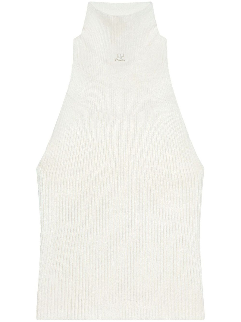 ribbed mock-neck tank top 1