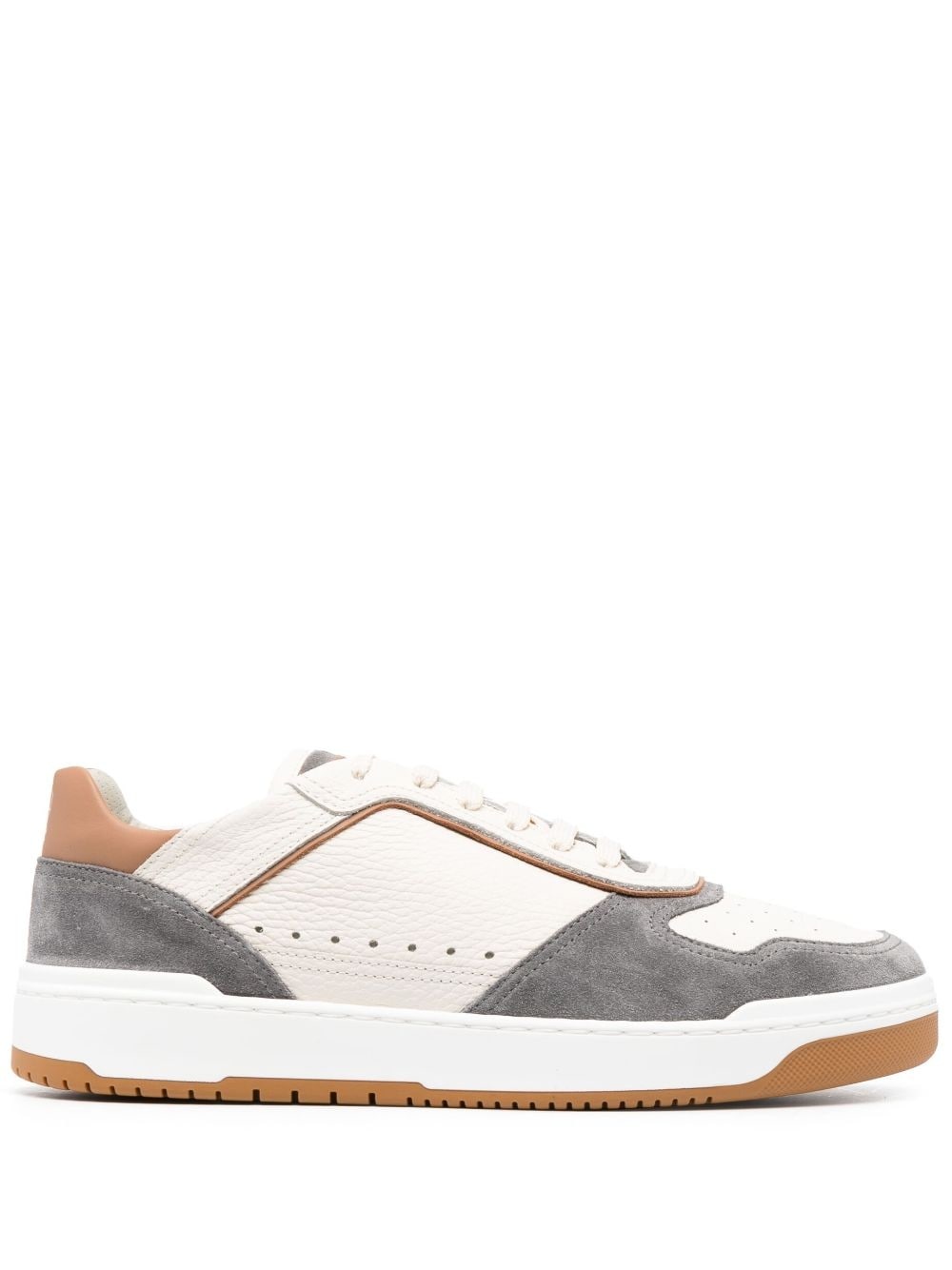 panelled low-top sneakers - 1