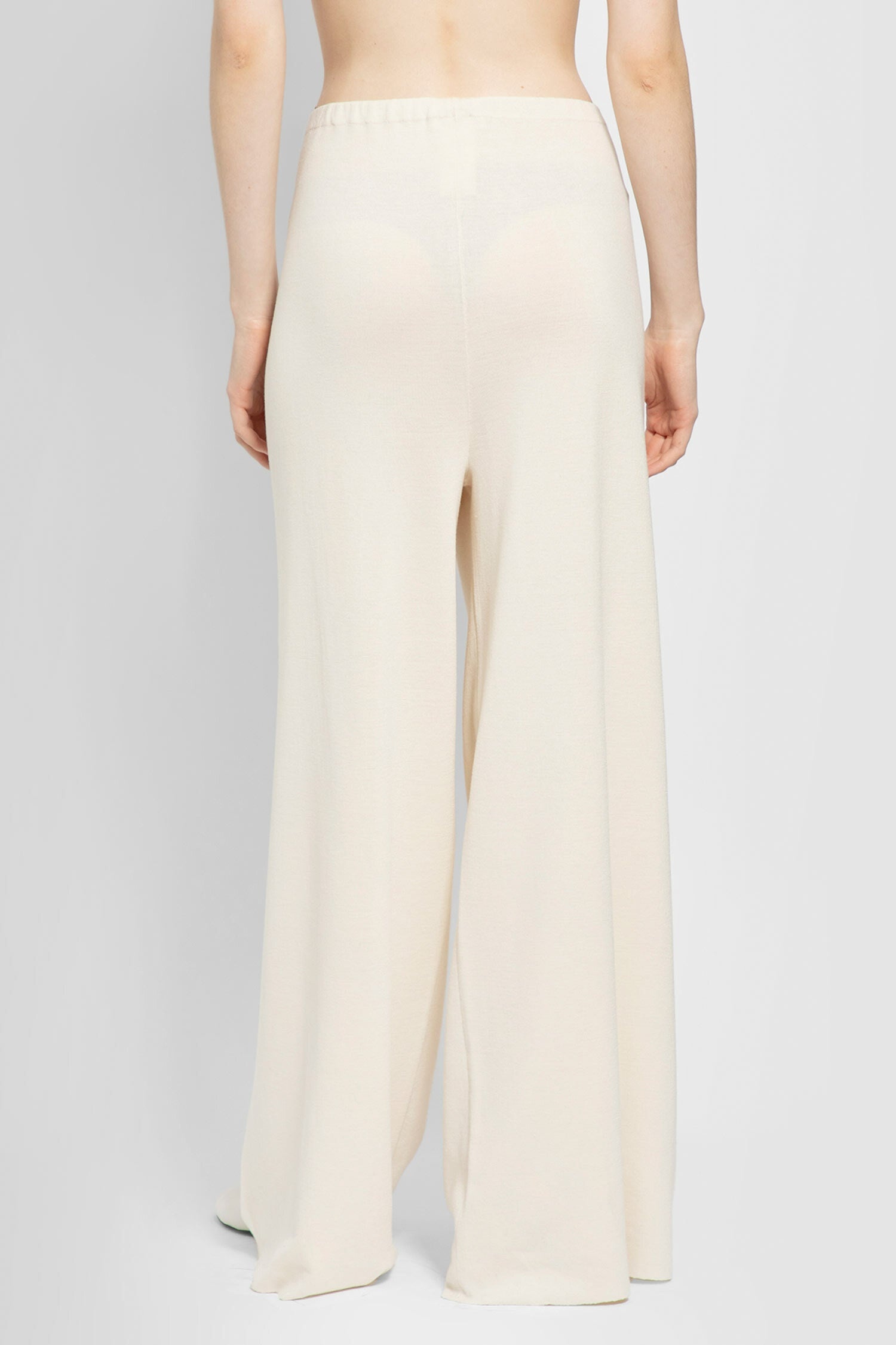 THE ROW WOMAN OFF-WHITE TROUSERS - 4