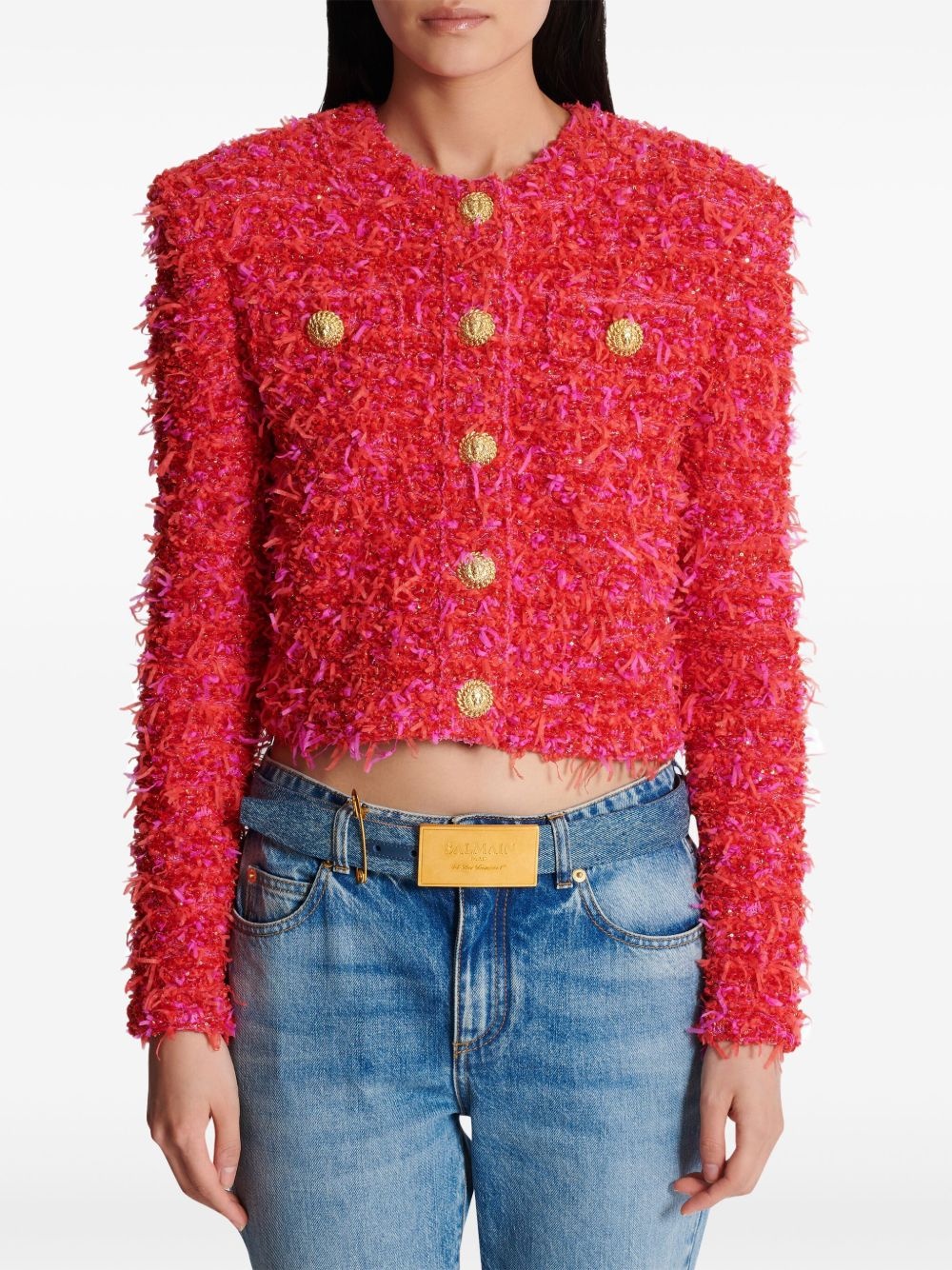 cropped tweed jacket - 5