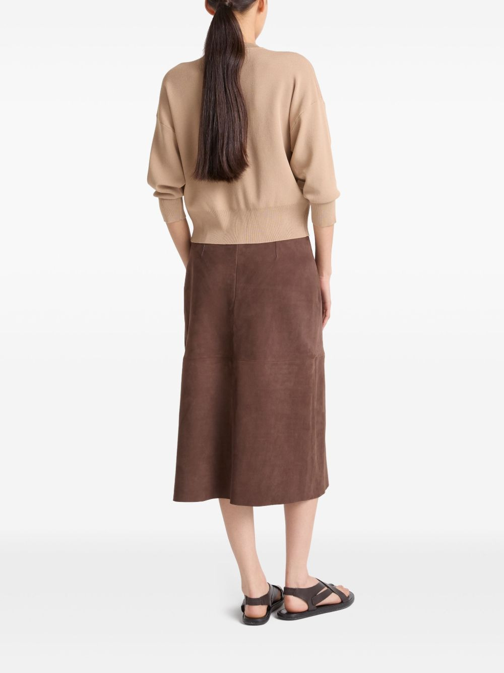 suede midi skirt - 3