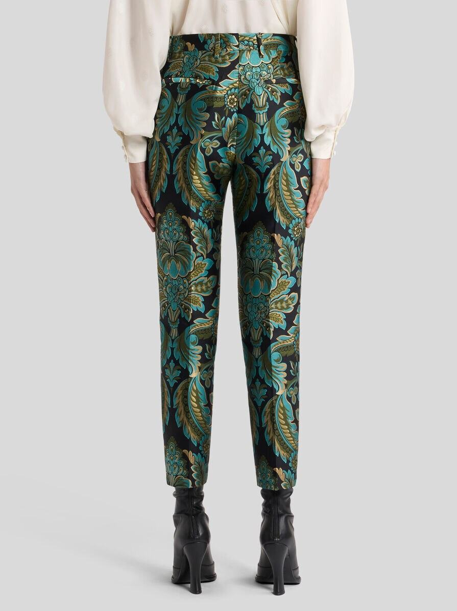CIGARETTE TROUSERS WITH FLOWER AND BEE JACQUARD MOTIF - 5