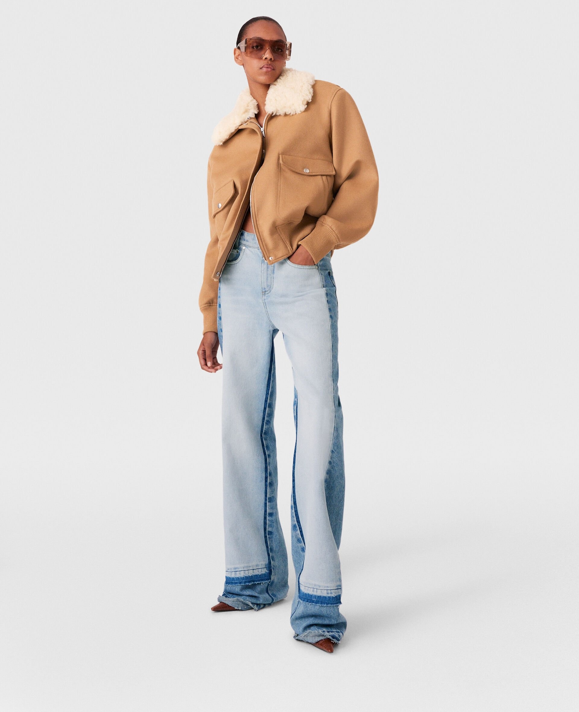 Plush Teddy Bomber Jacket - 5