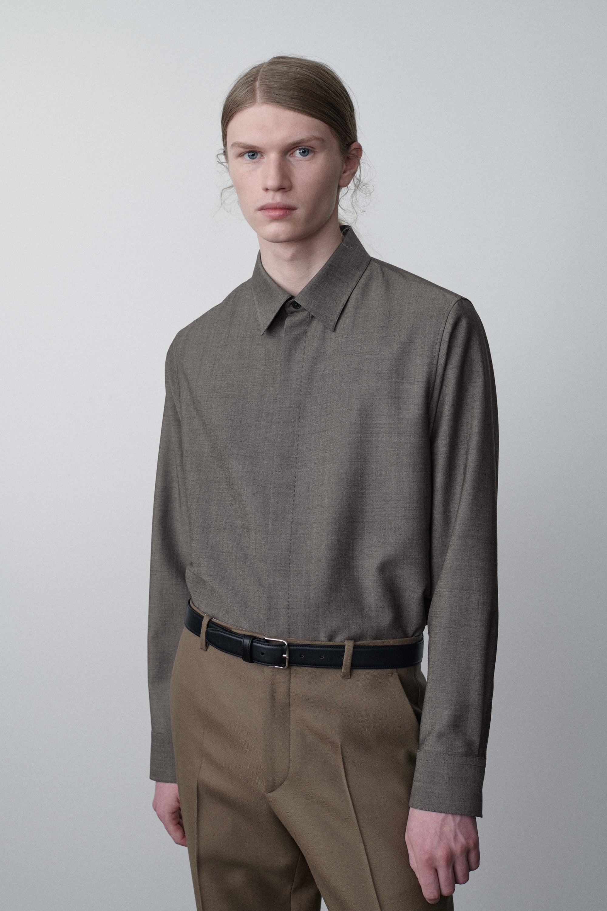 Zachary Shirt in Virgin Wool and Mohair - 3