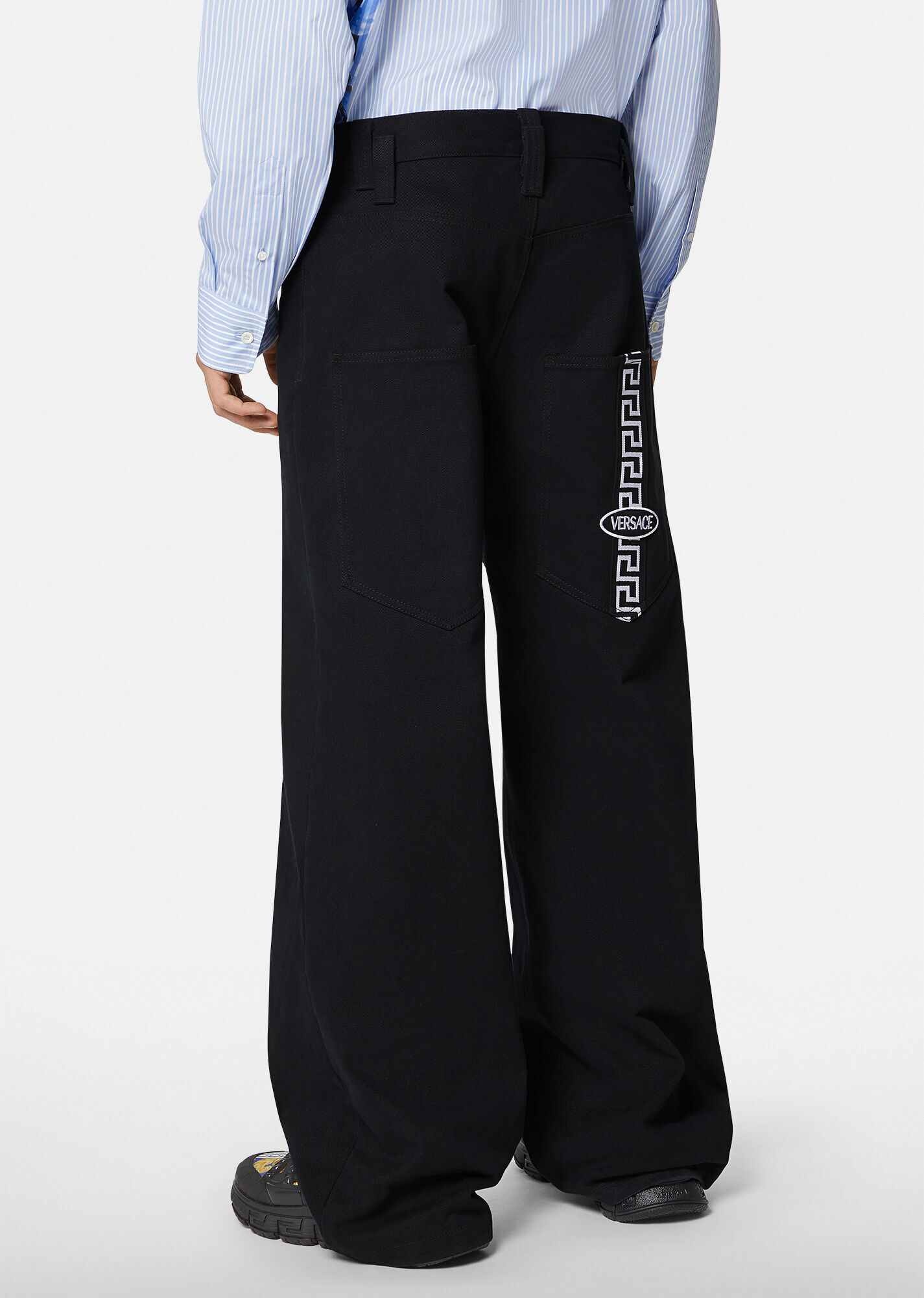 Greca Accent Oversized Pants - 3