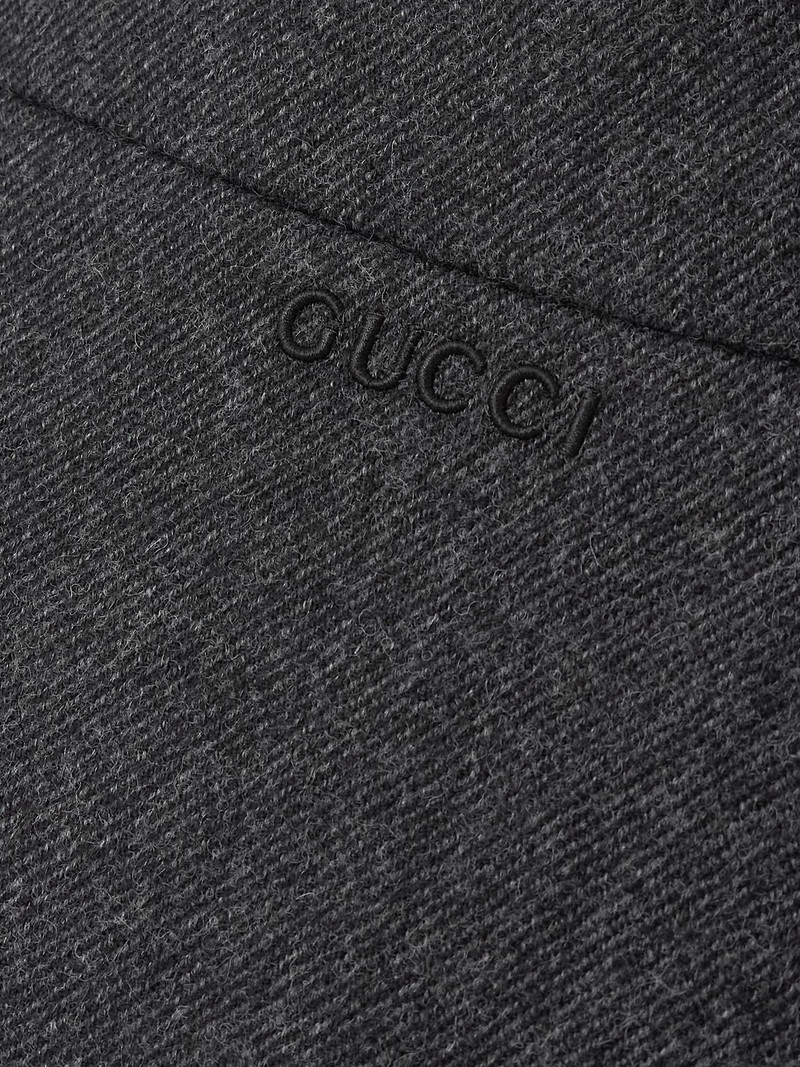 Open-back wool-twill playsuit Dark gray 5