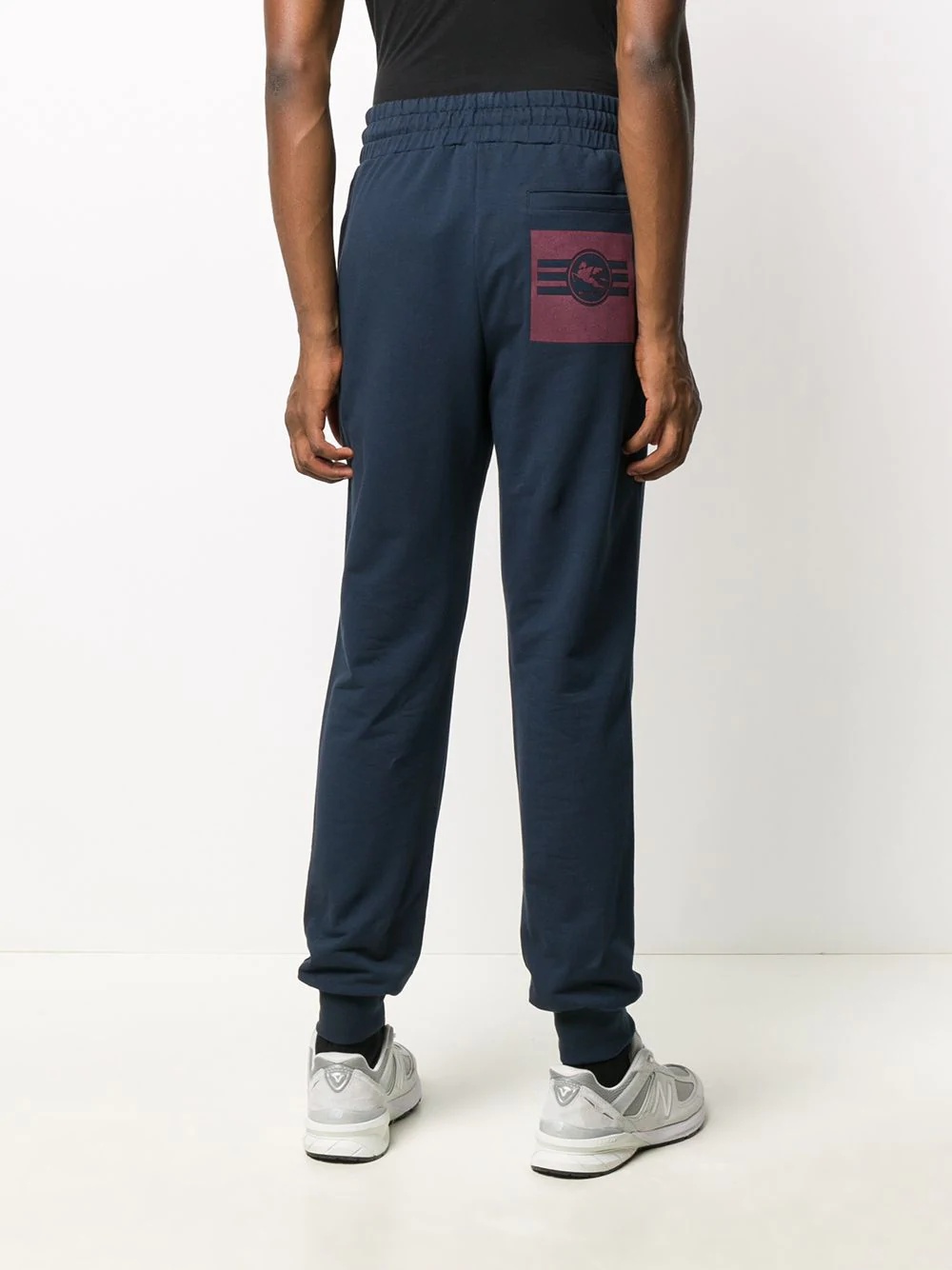 drawstring logo patch track pants - 4