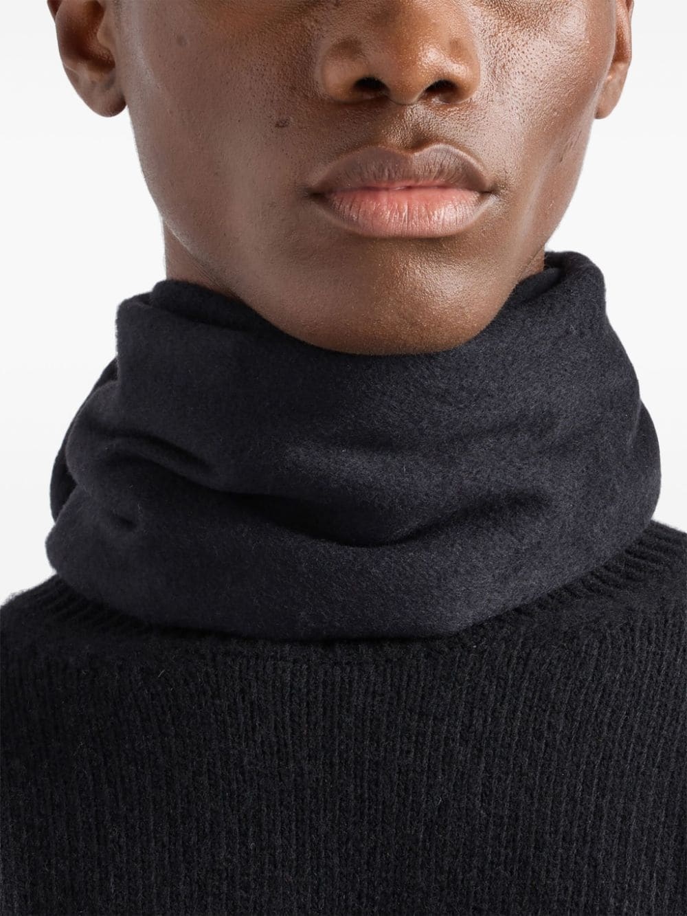 logo-plaque silk-cashmere scarf - 4