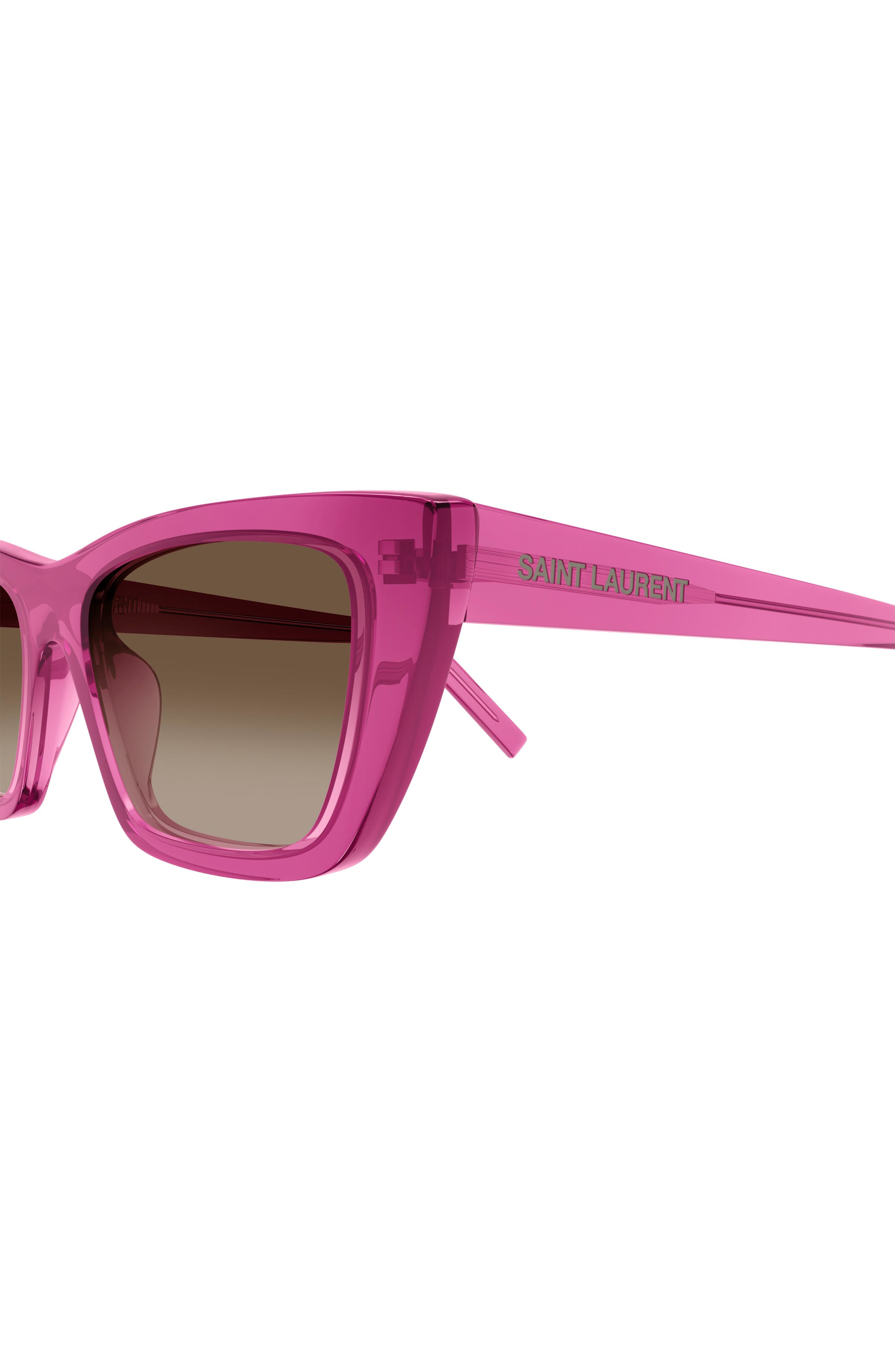 Saint Laurent 53mm Cat Eye Sunglasses in Pink at Nordstrom - 4