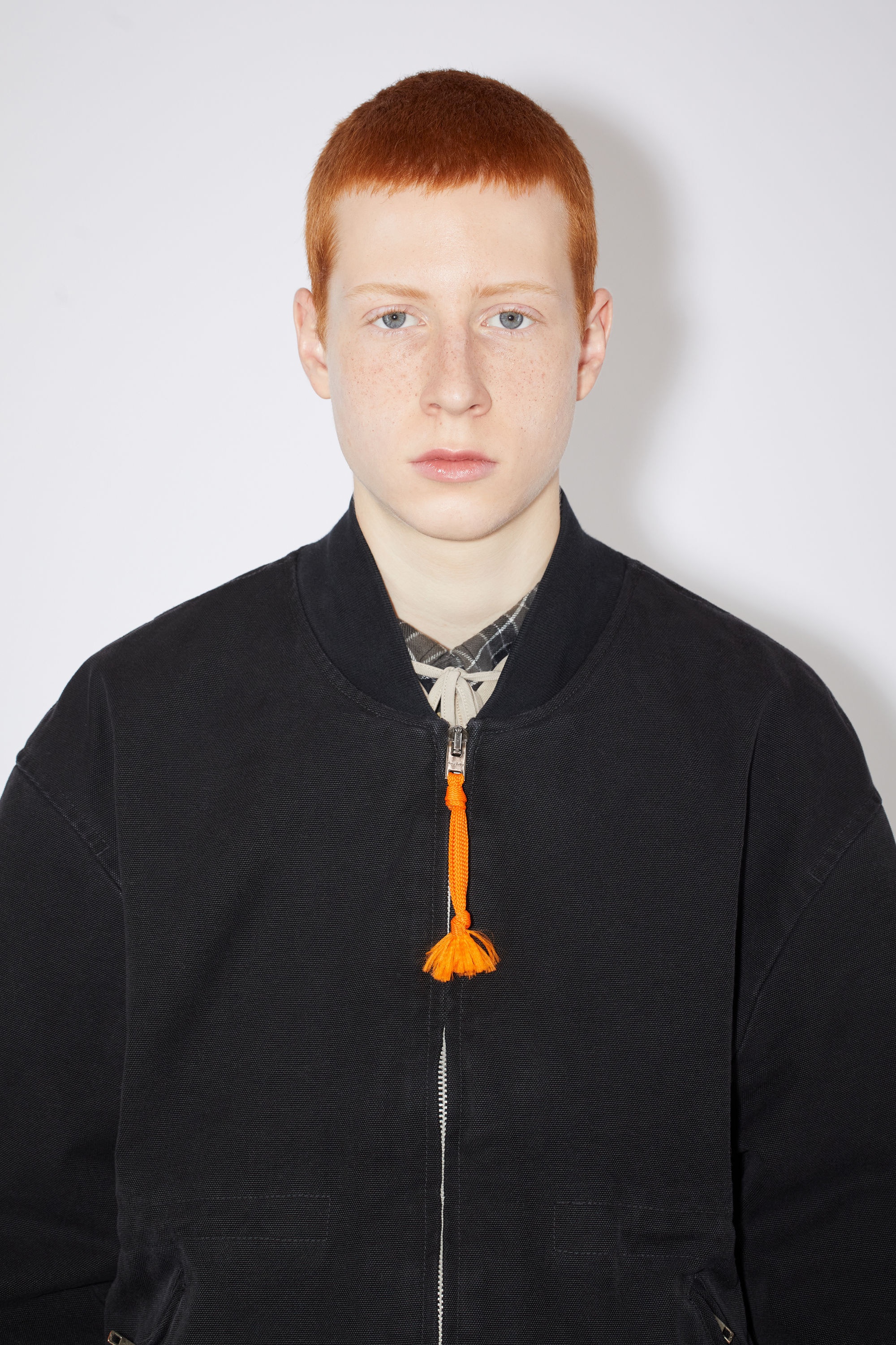 Cotton bomber jacket - Black - 6