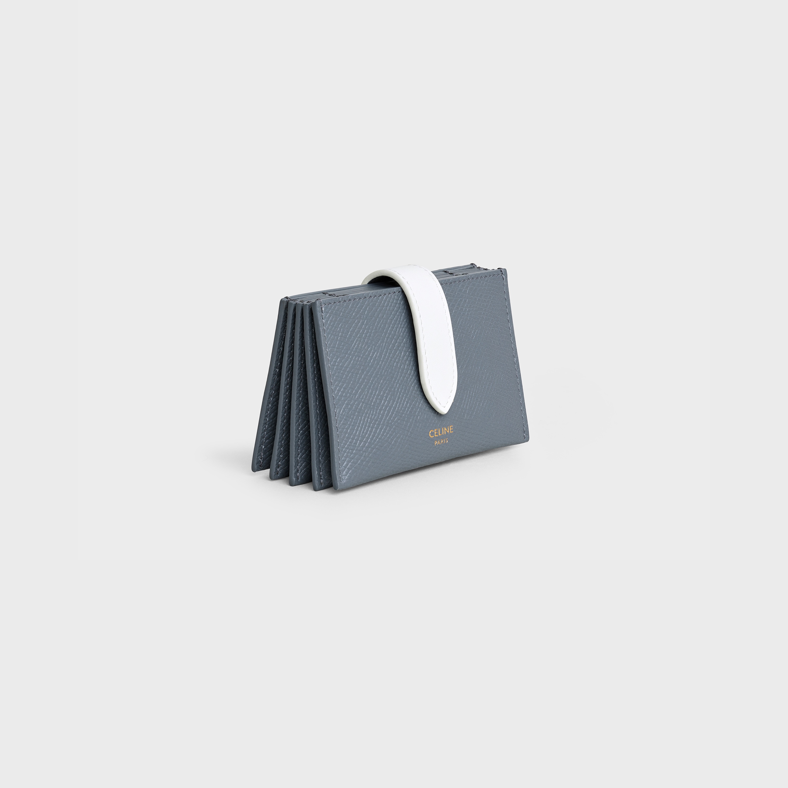 BICOLOUR ACCORDEON CARD HOLDER IN GRAINED CALFSKIN - 2