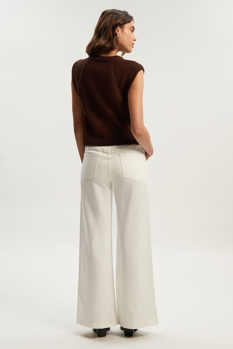 Stretch Denim Wide Leg Jean 5