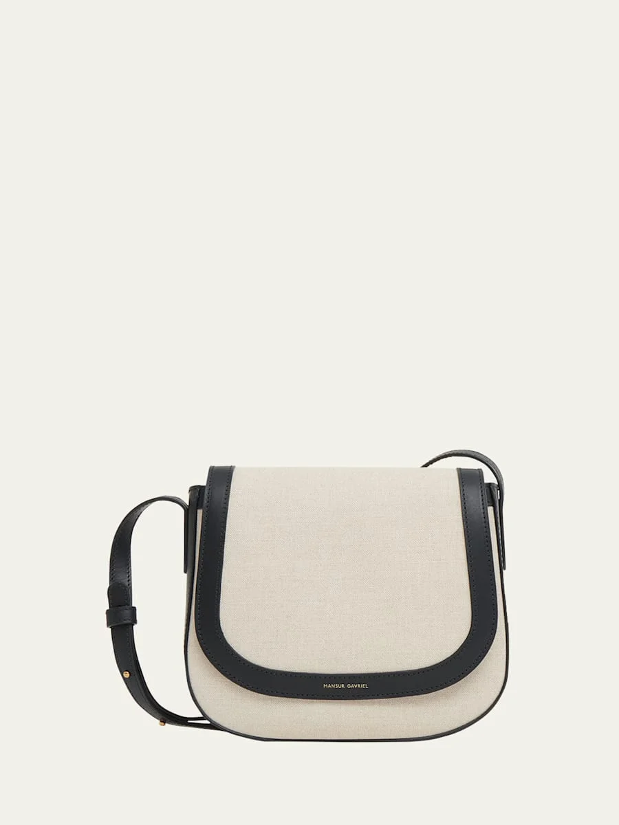 Classic Flap Canvas & Leather Crossbody Bag - 1