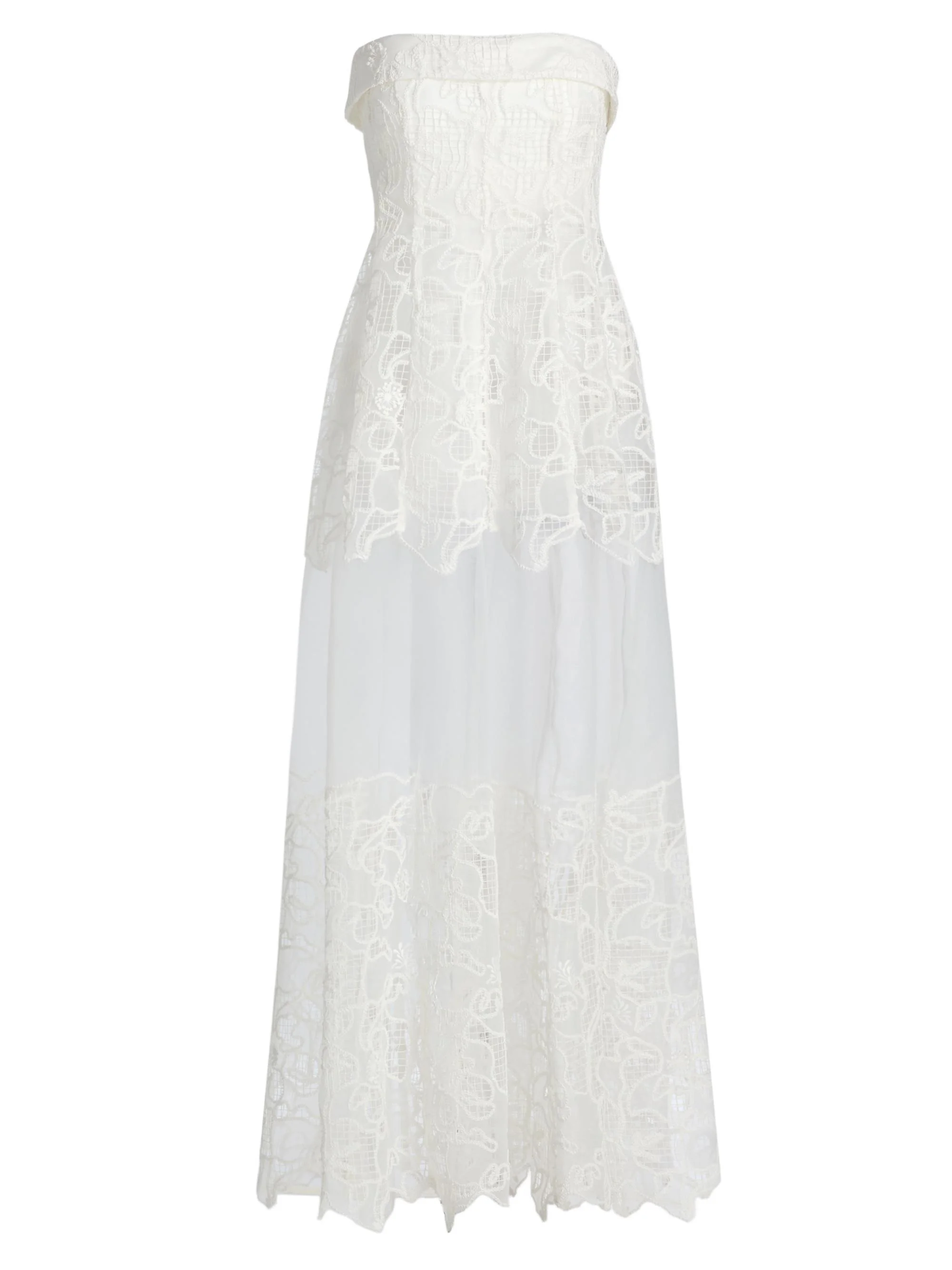 Women's Rennis Lace Bustier Gown - Ivory - 1
