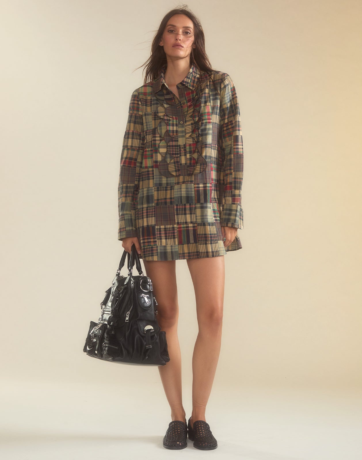 Madrid Madras Tuxedo Dress - 4