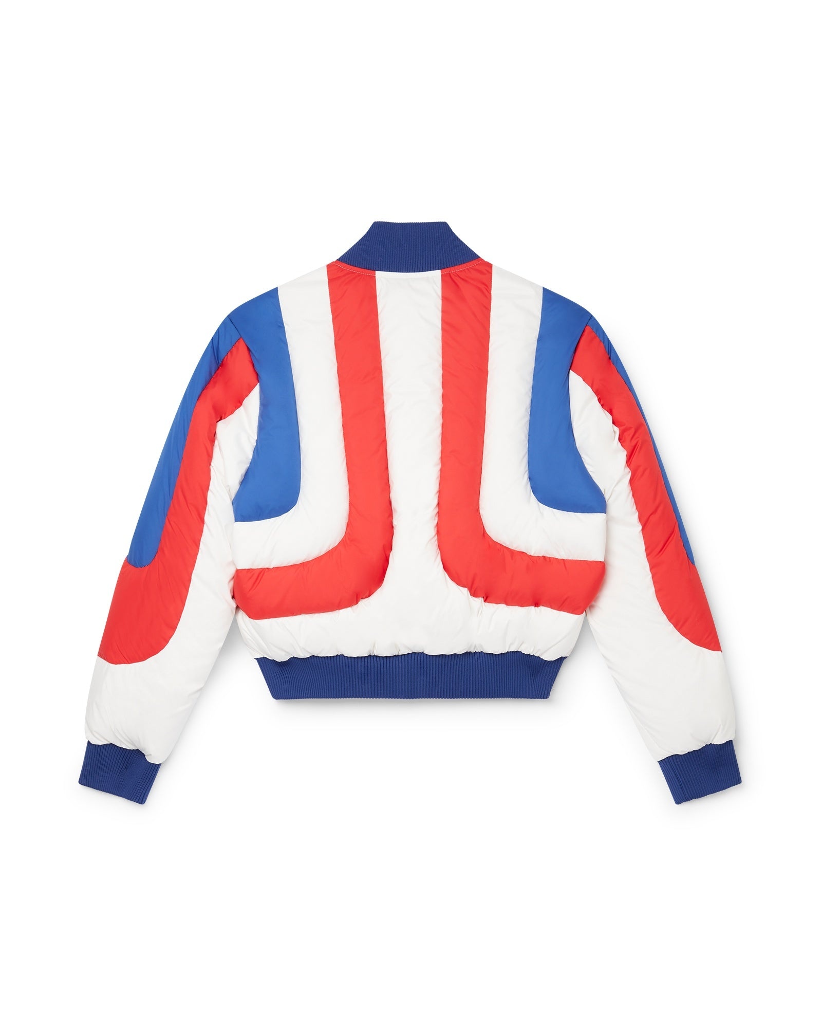Curve Panel Puffer Bomber Jacket - 2