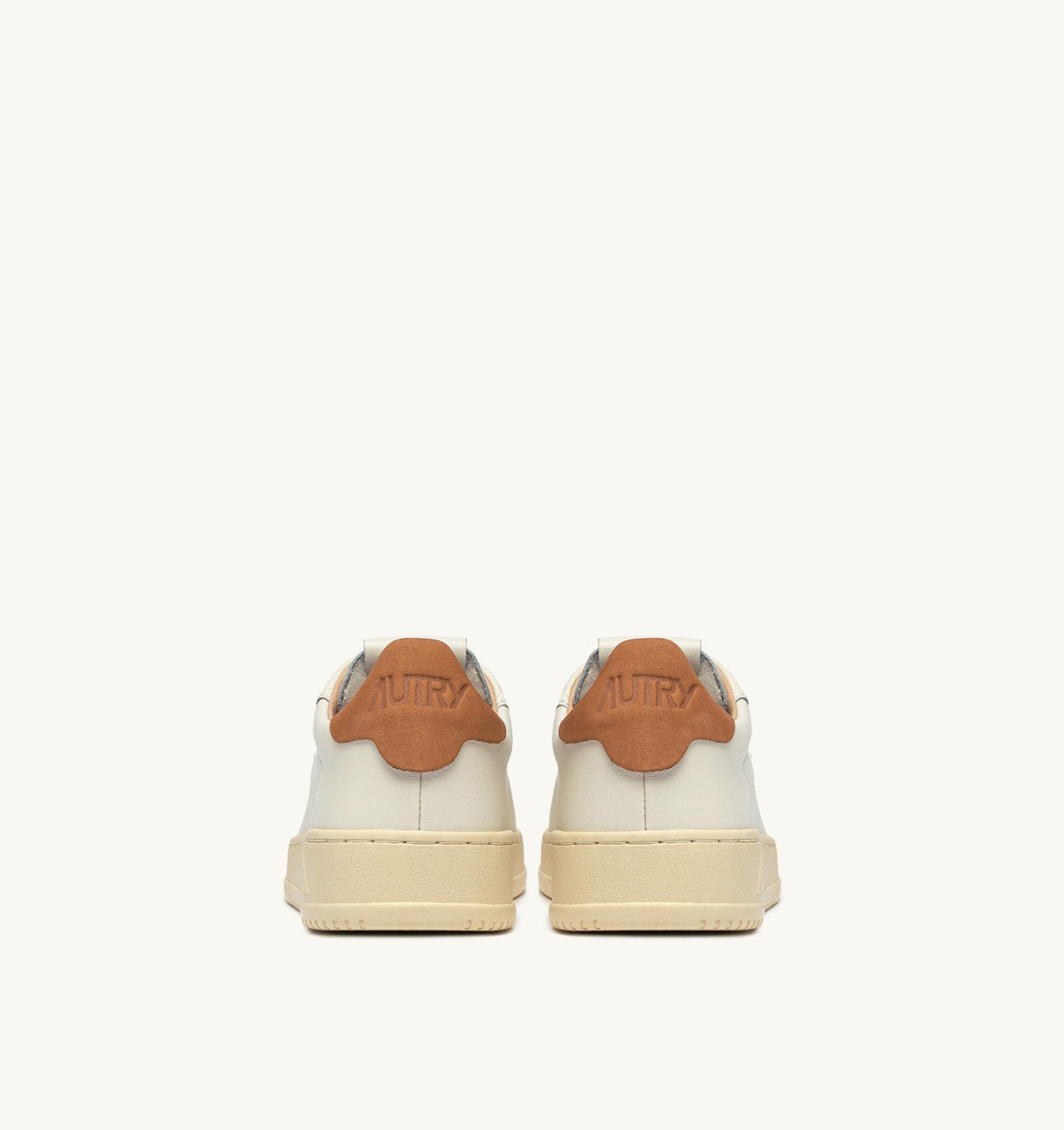 DALLAS LOW SNEAKERS IN MARSHMALLOW AND BROWN SUGAR LEATHER - 3