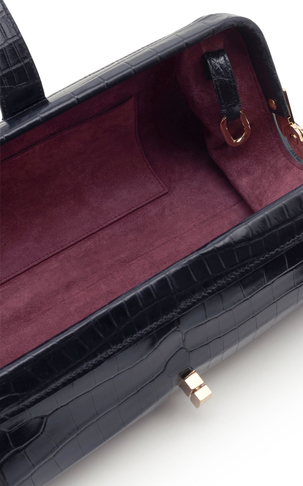 Paola Clutch in Black Crocodile Leather - 5
