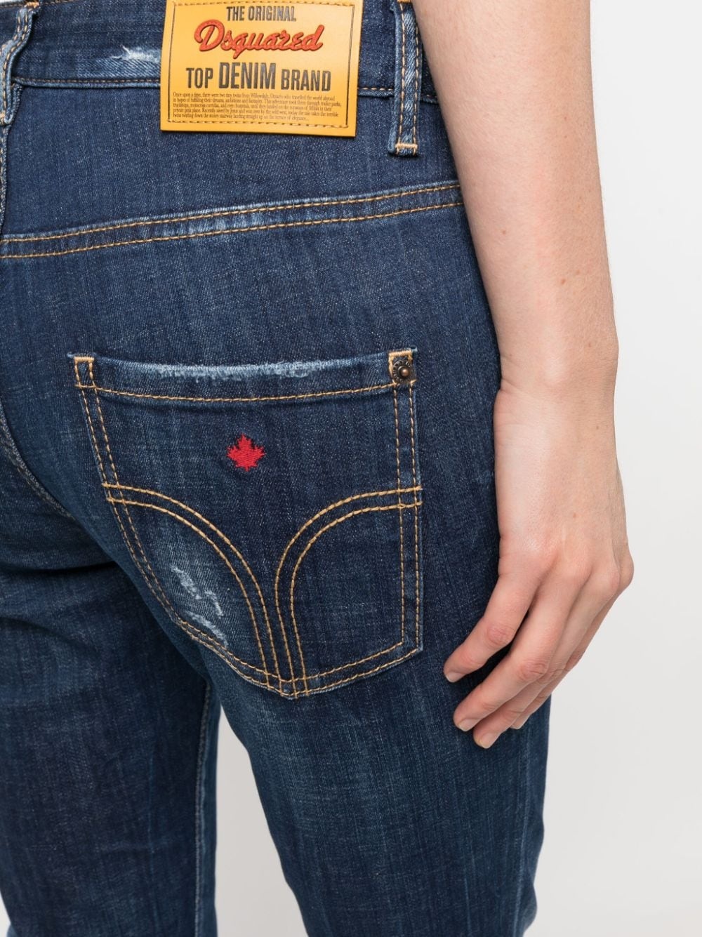 mid-rise skinny jeans - 5