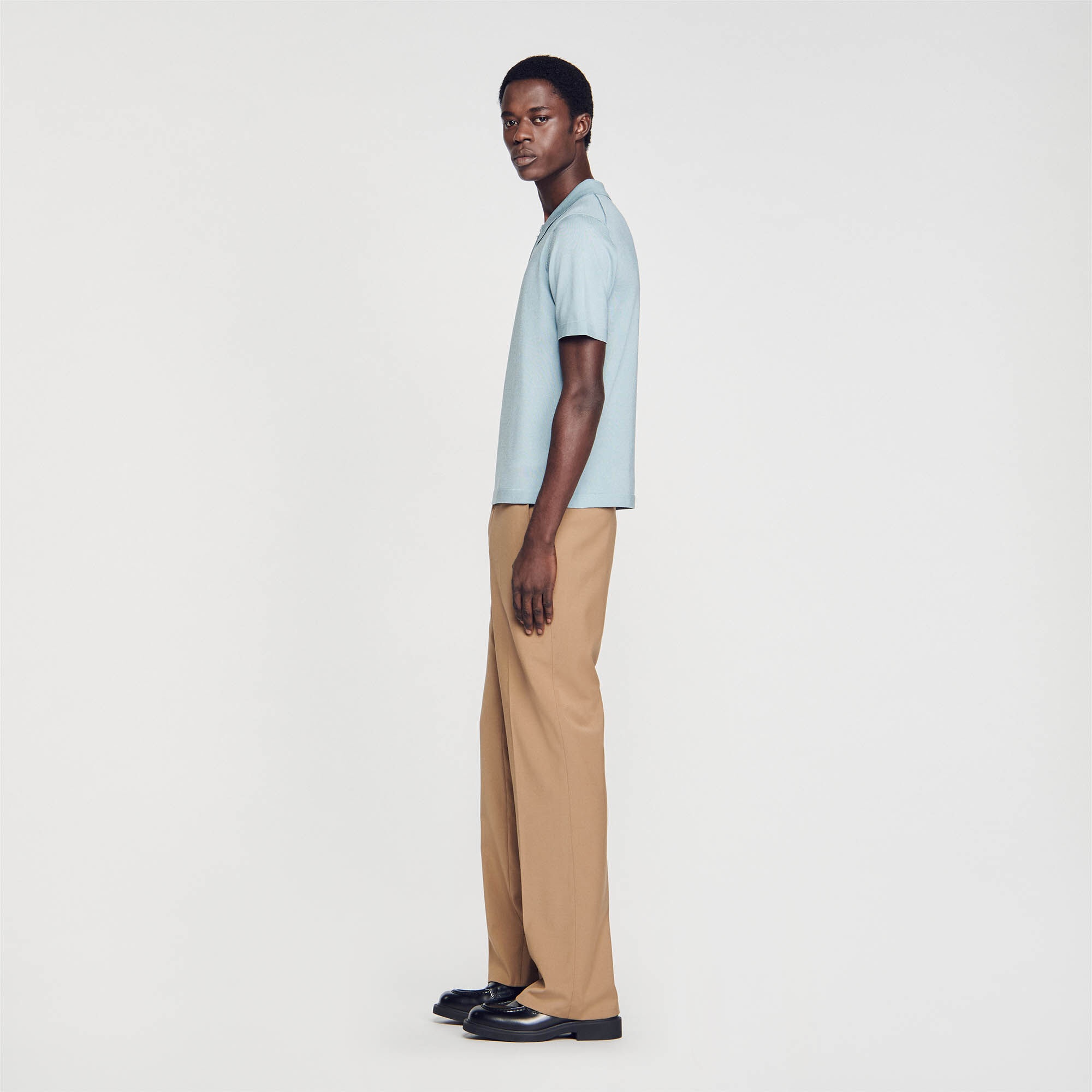 KNITTED POLO SHIRT WITH ZIP COLLAR - 7