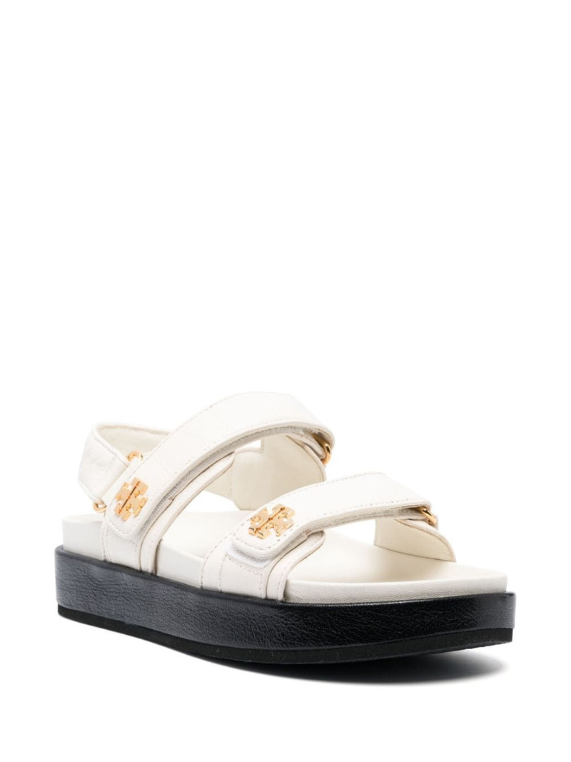 TORY BURCH Double T-motif leather sandals outlook