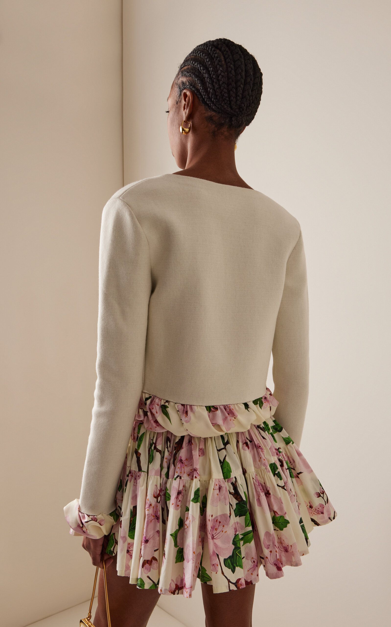 Ruffled Knit Cardigan off-white - 4