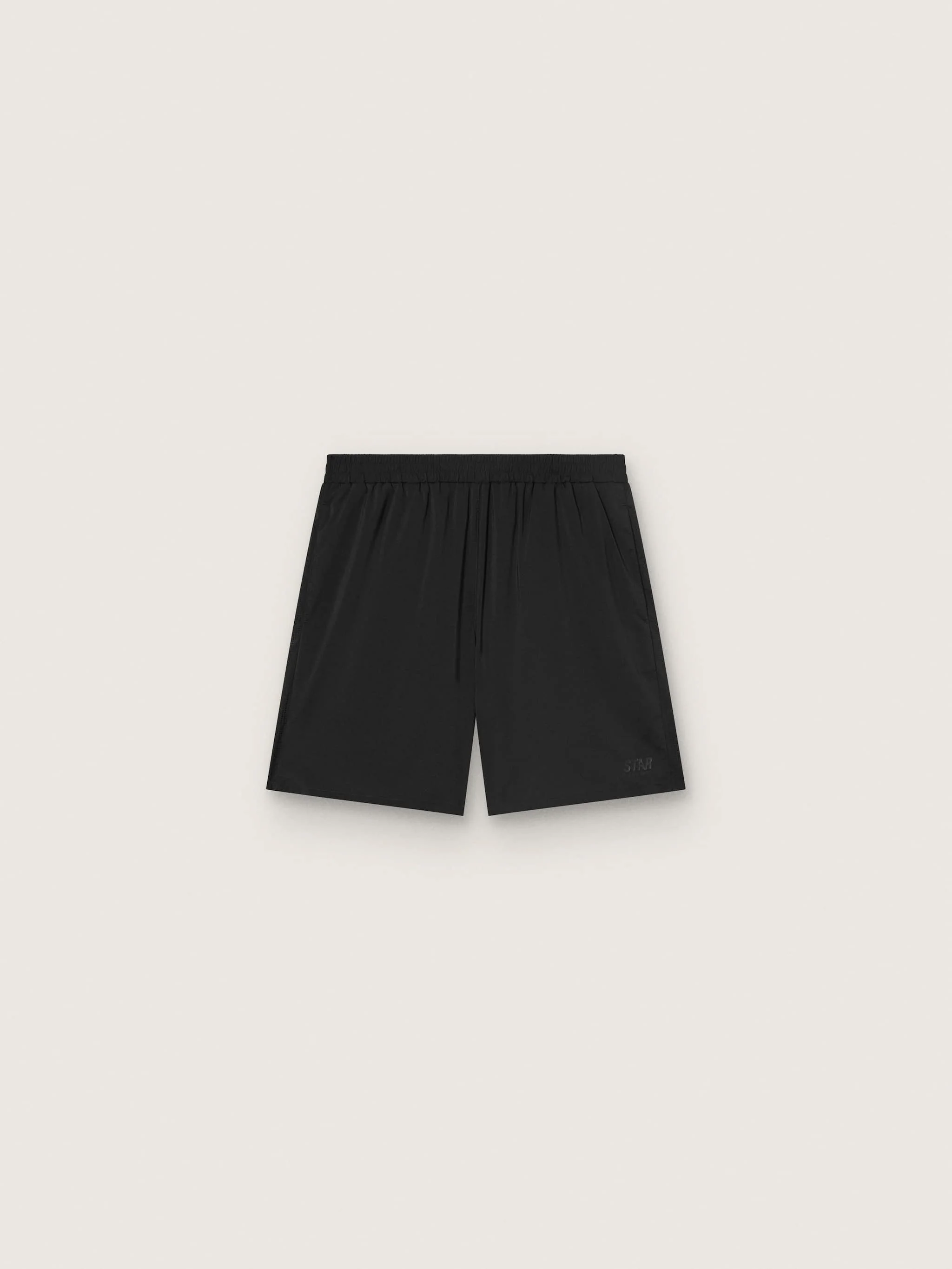Men's black double-layer sports shorts - 1