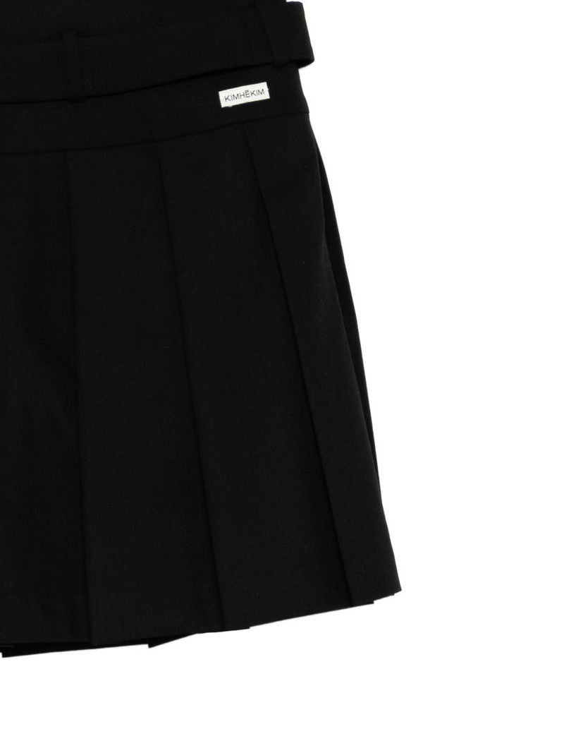 belt pleated mini short 3