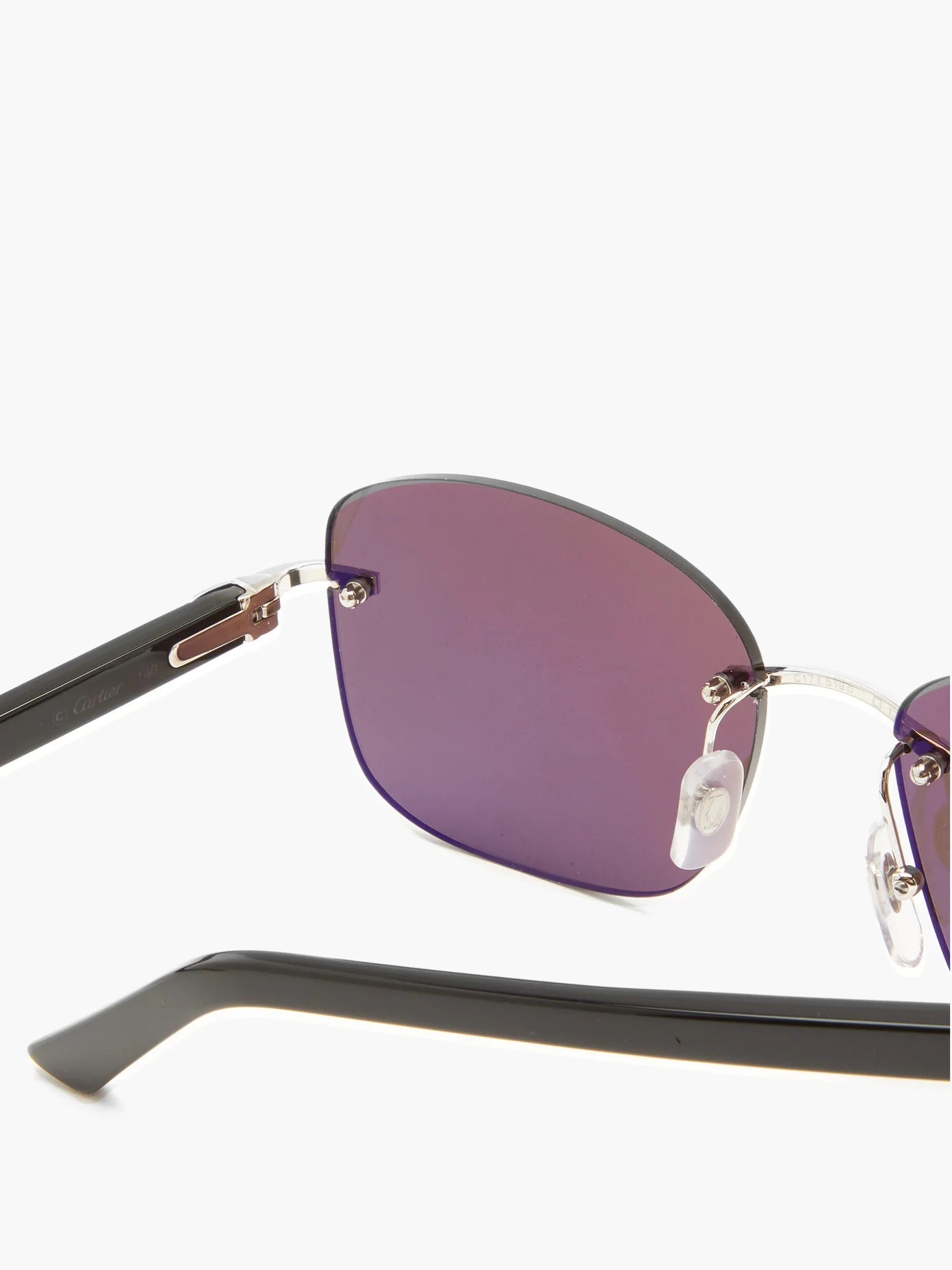 C Décor rimless square acetate sunglasses - 4